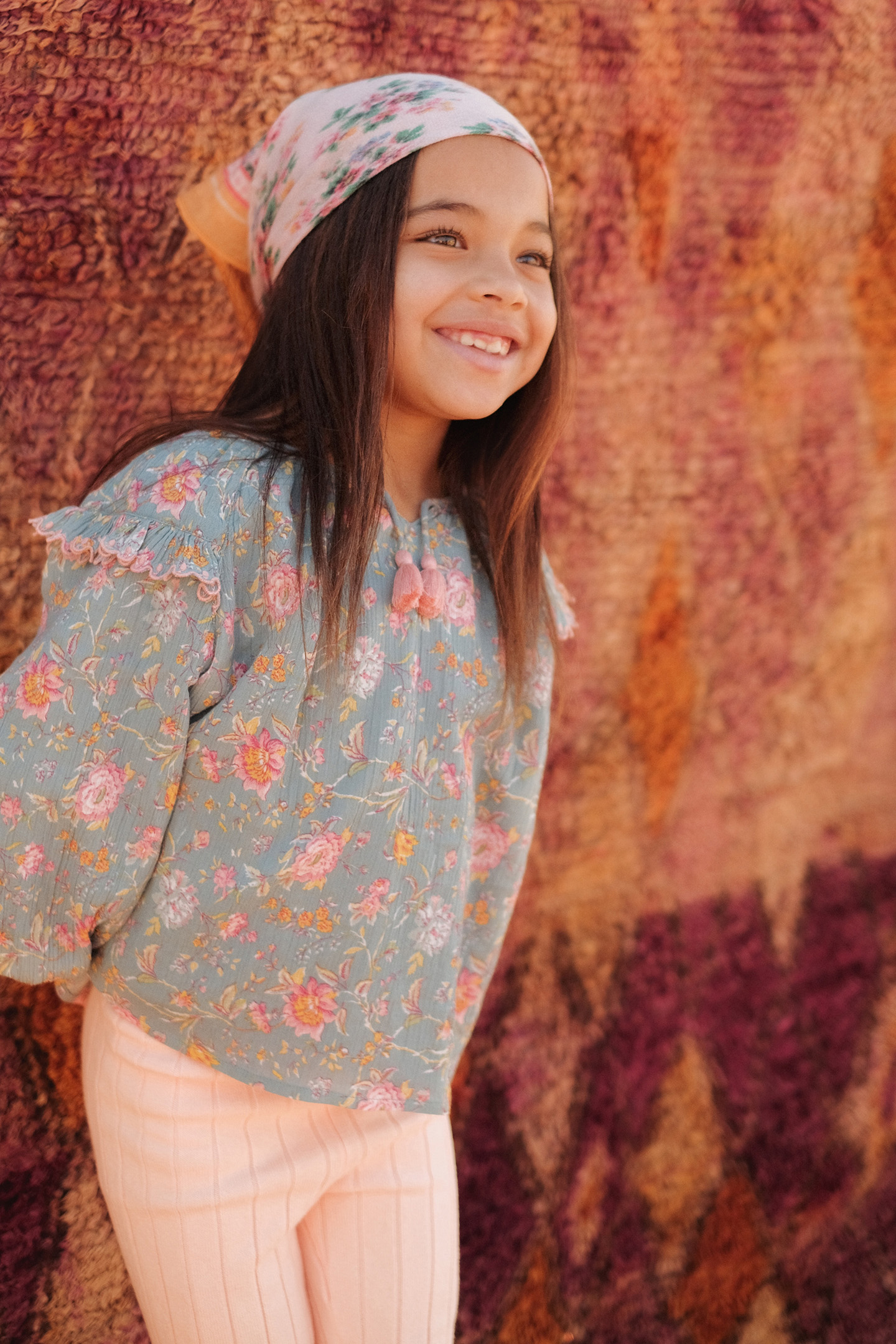 BLOUSE IRIS BLUE ROSA DAMASCENA 3