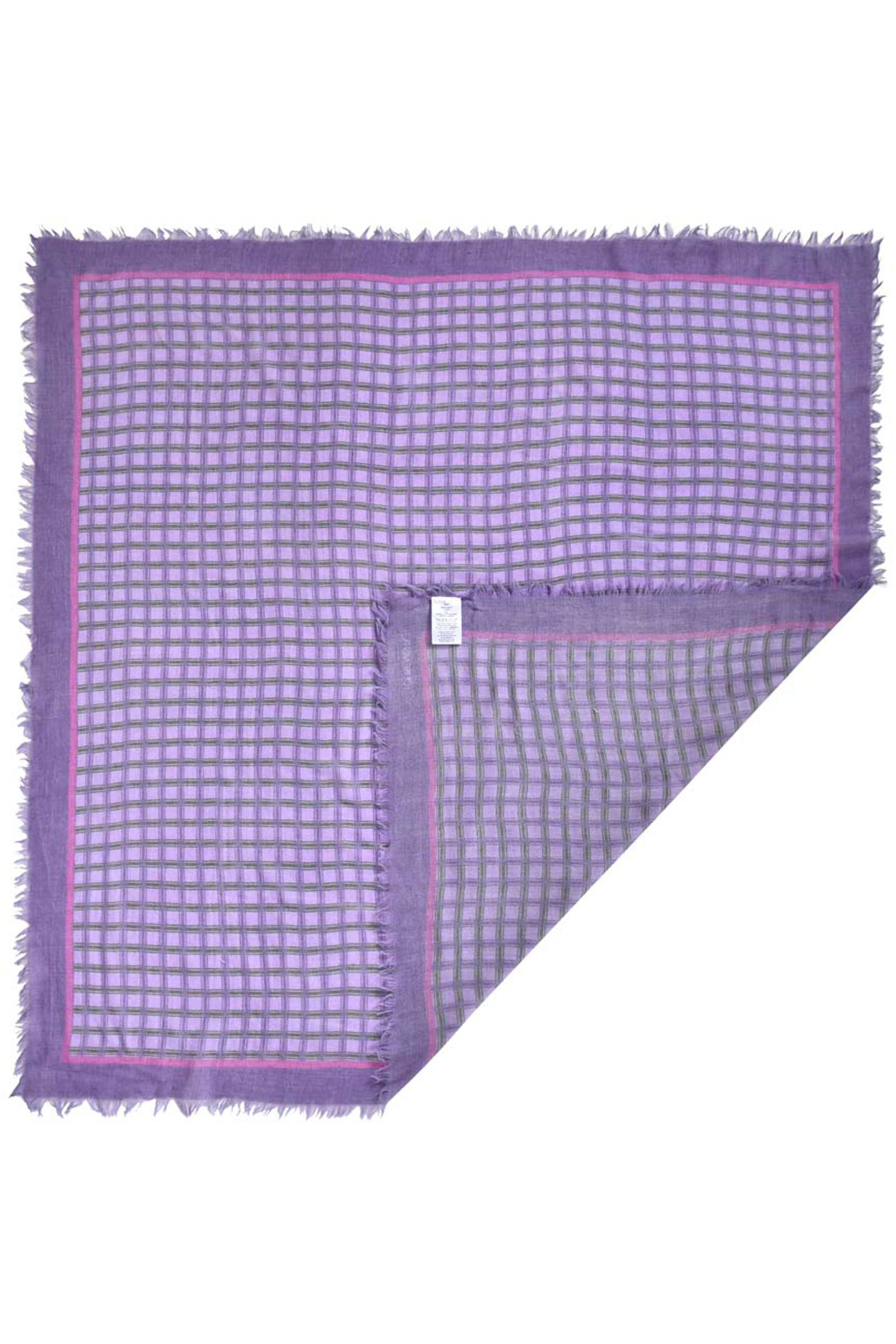 WOVEN SCARF MEKNESS PURPLE CHECKS 8