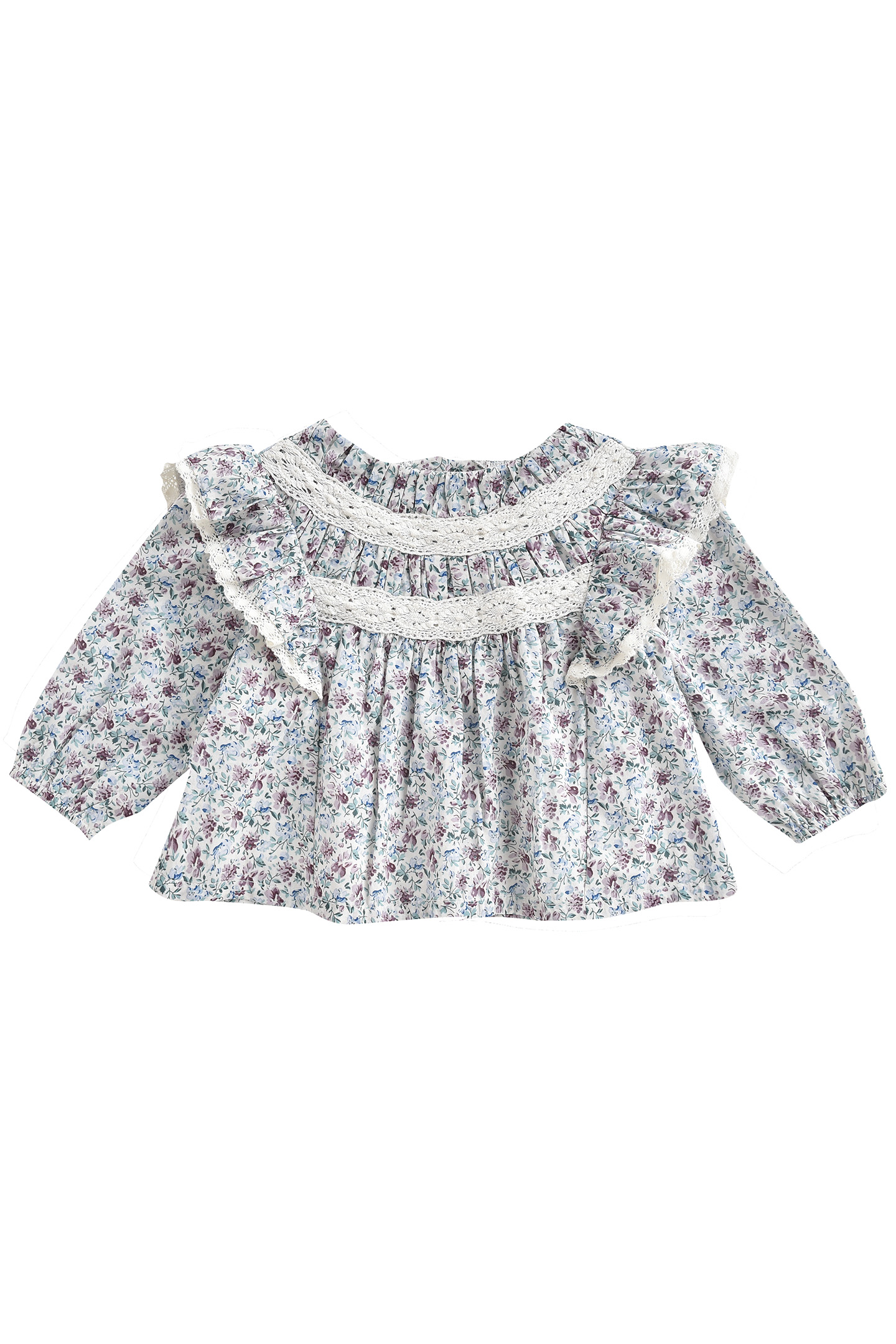 BLOUSE JANIPA CREAM RETRO PANSY 1