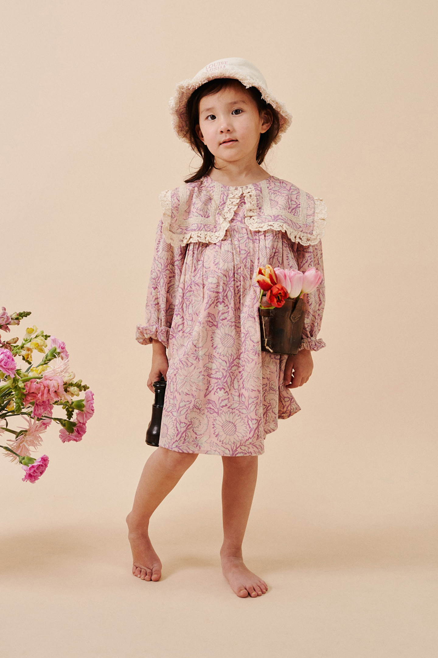DRESS ARINOLA PINK DAISY GARDEN 1