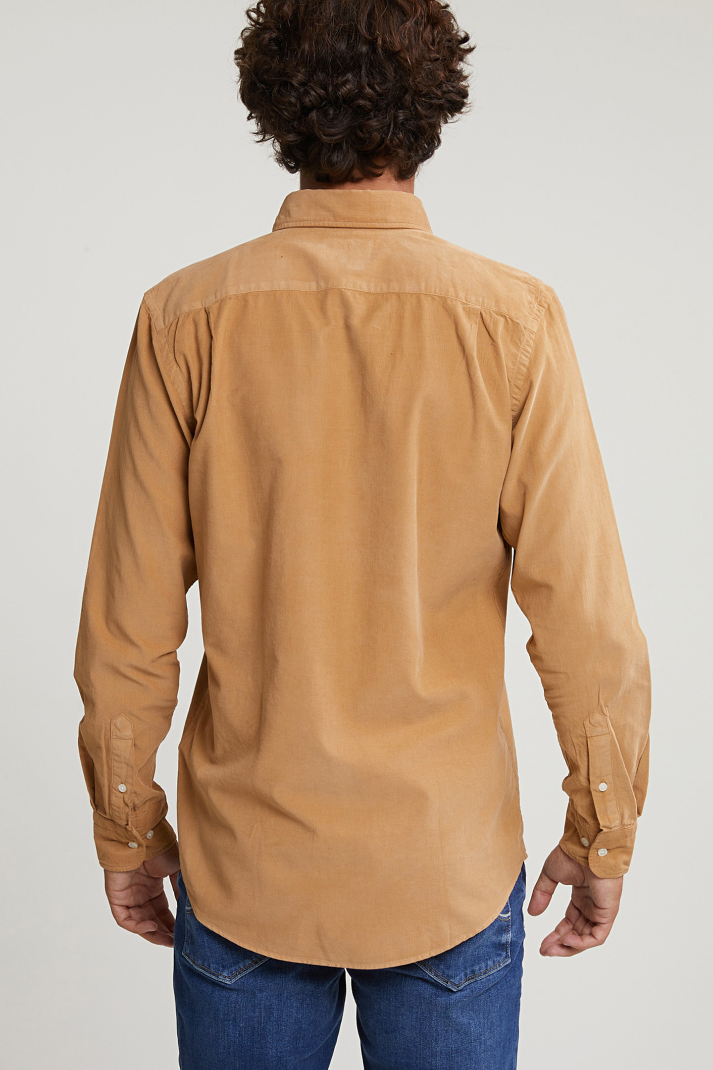 CUSTOM FIT CORDUROY SHIRT MAPLE SYRUP 2