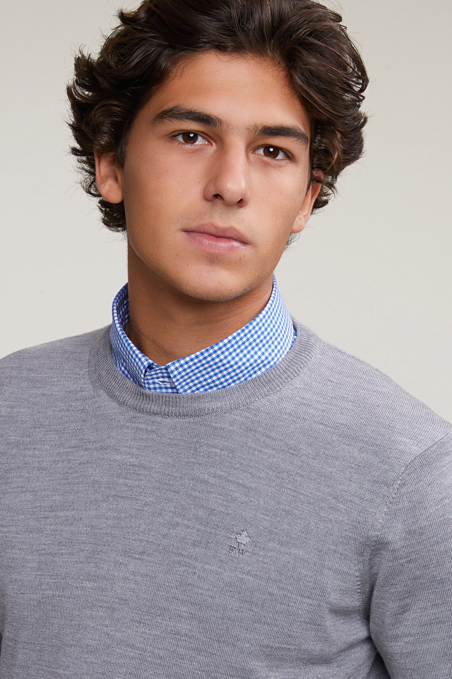 CUSTOM FIT MERINO CREW NECK PULLOVER INOX MIX 4