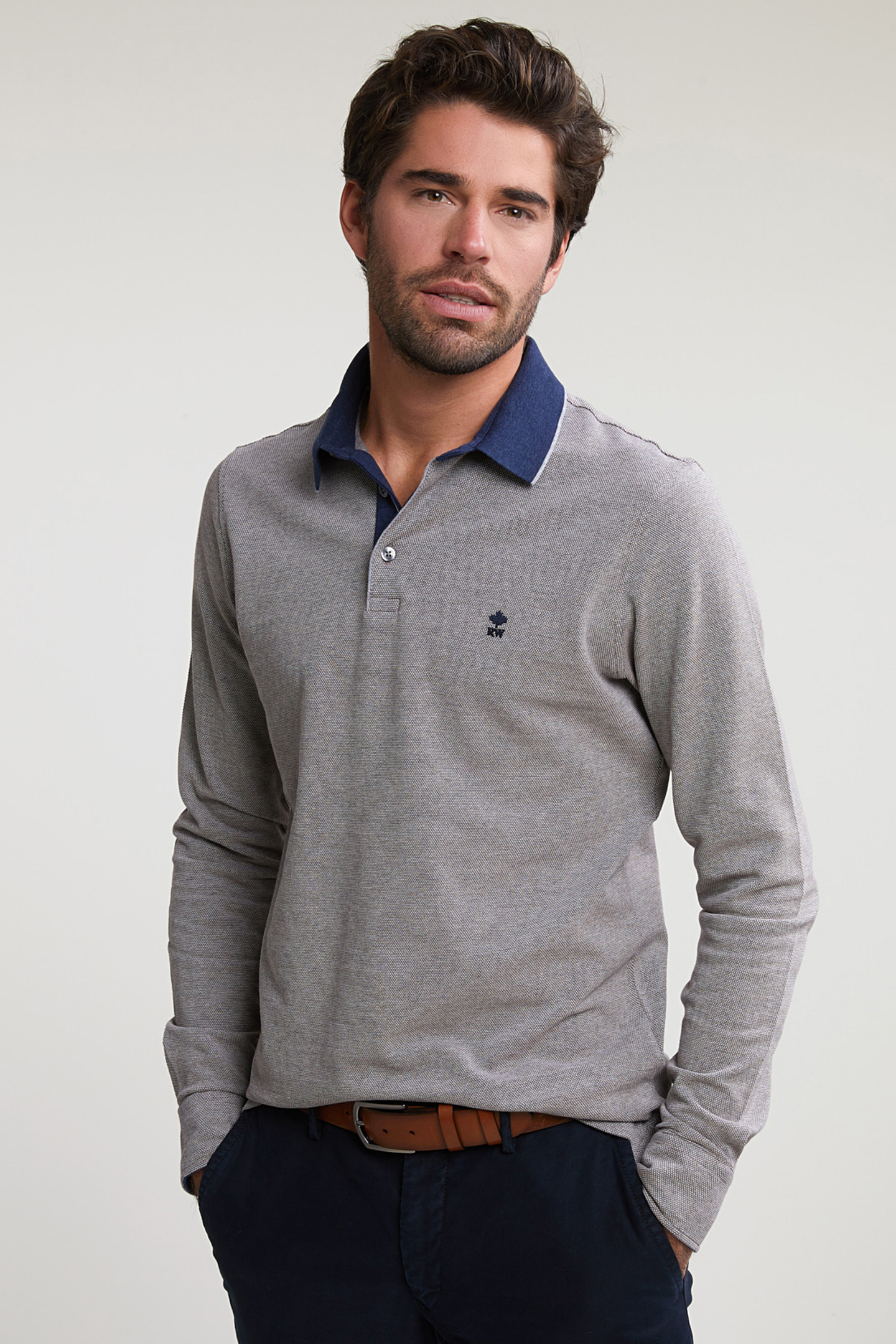 CUSTOM FIT COTTON POLO INOX MIX by River Woods