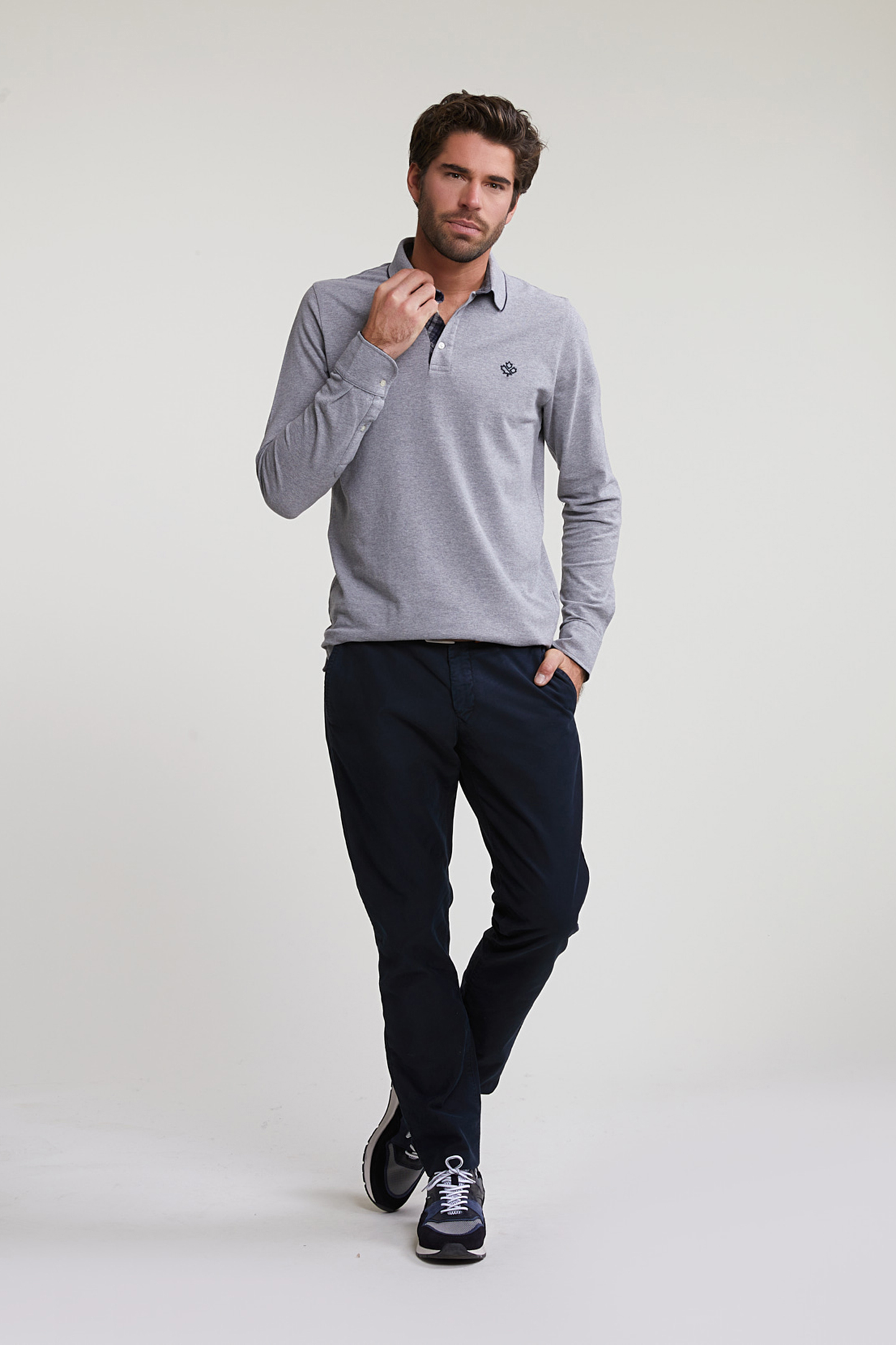 CUSTOM FIT COTTON POLO INOX MIX 3