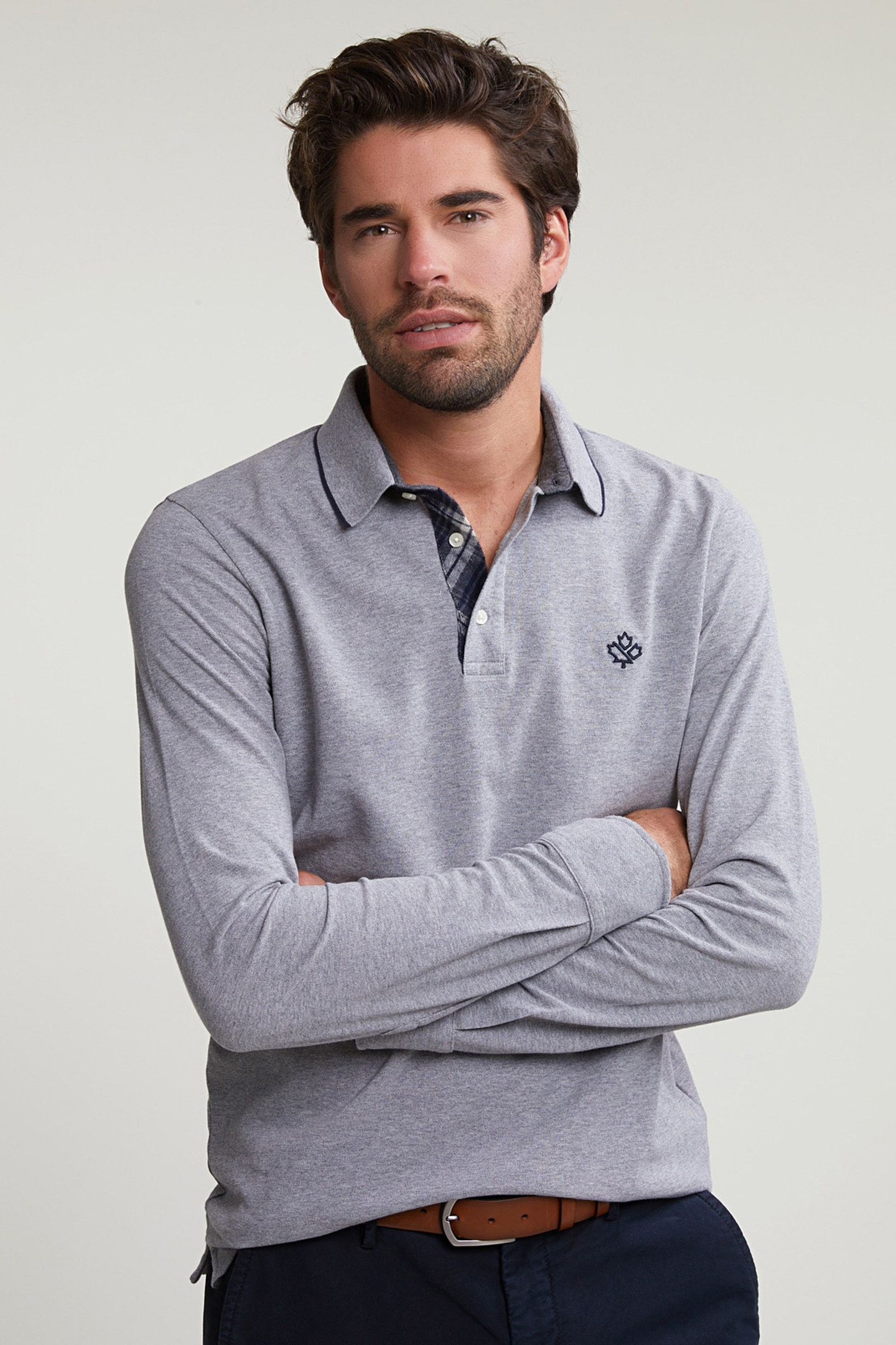 CUSTOM FIT COTTON POLO INOX MIX 1