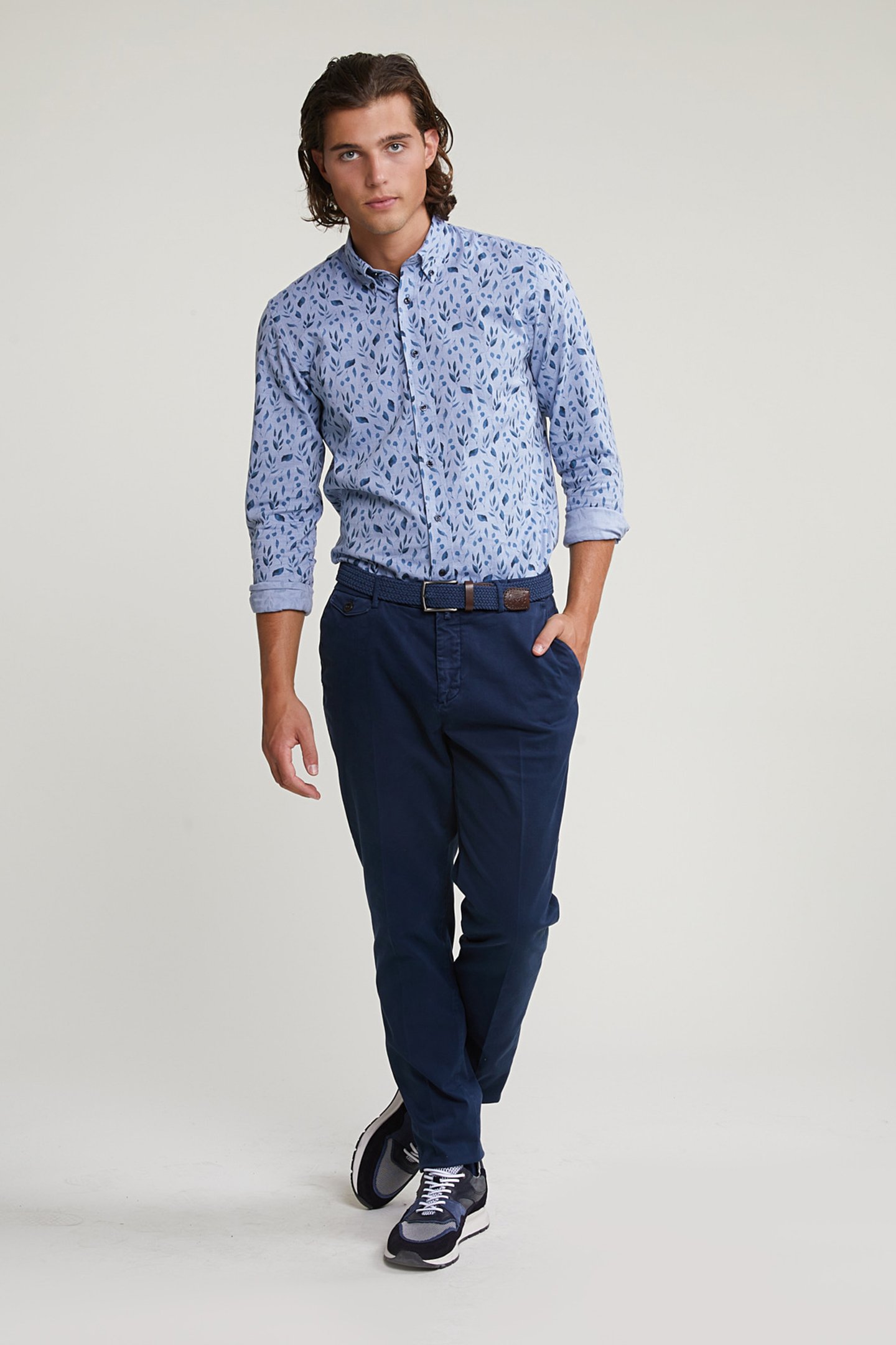 CUSTOM FIT FANTASY SHIRT BLUE 3