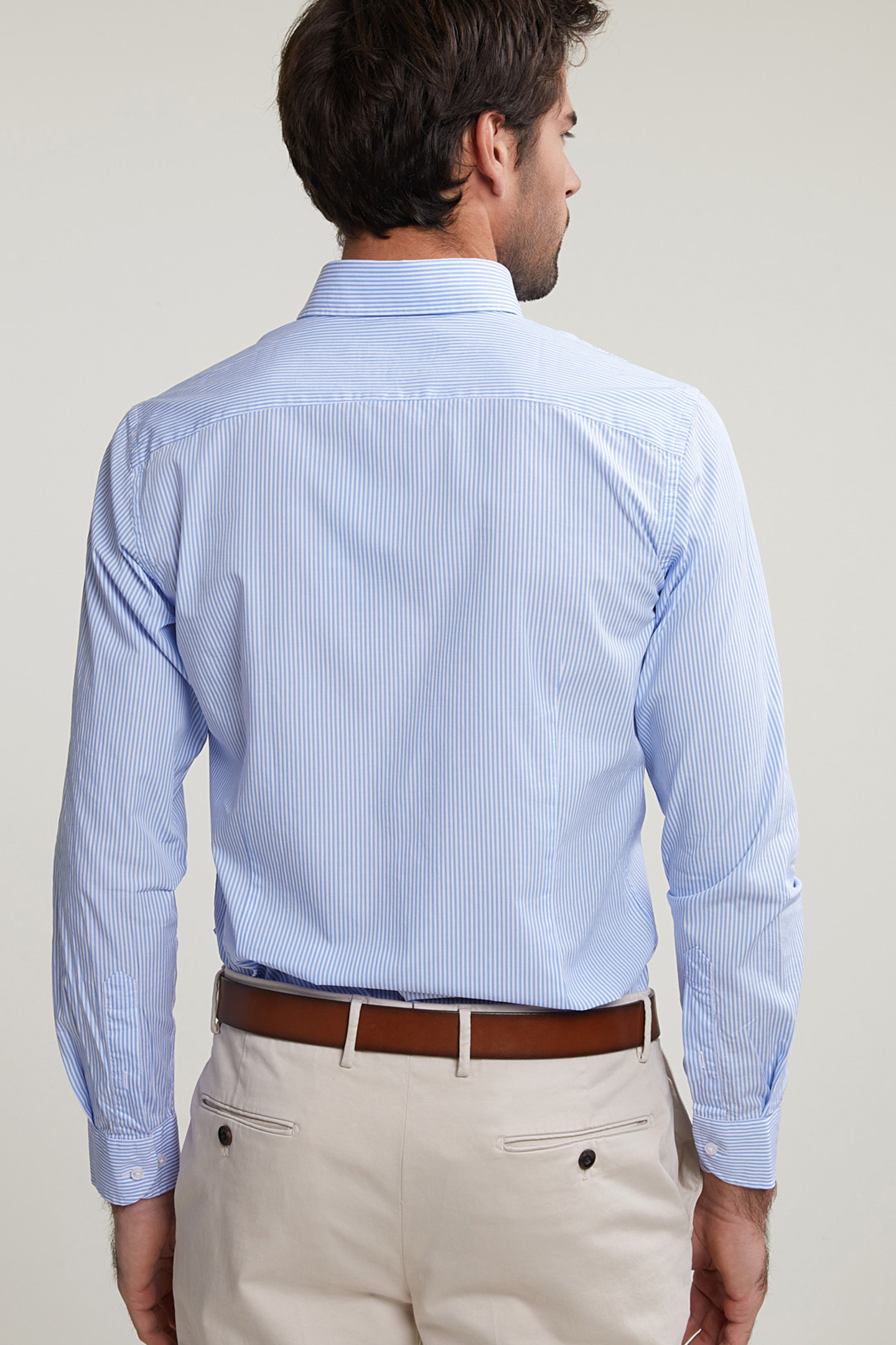 SLIM FIT STRIPED SHIRT WITH POCKET BLUE/WHITE 2