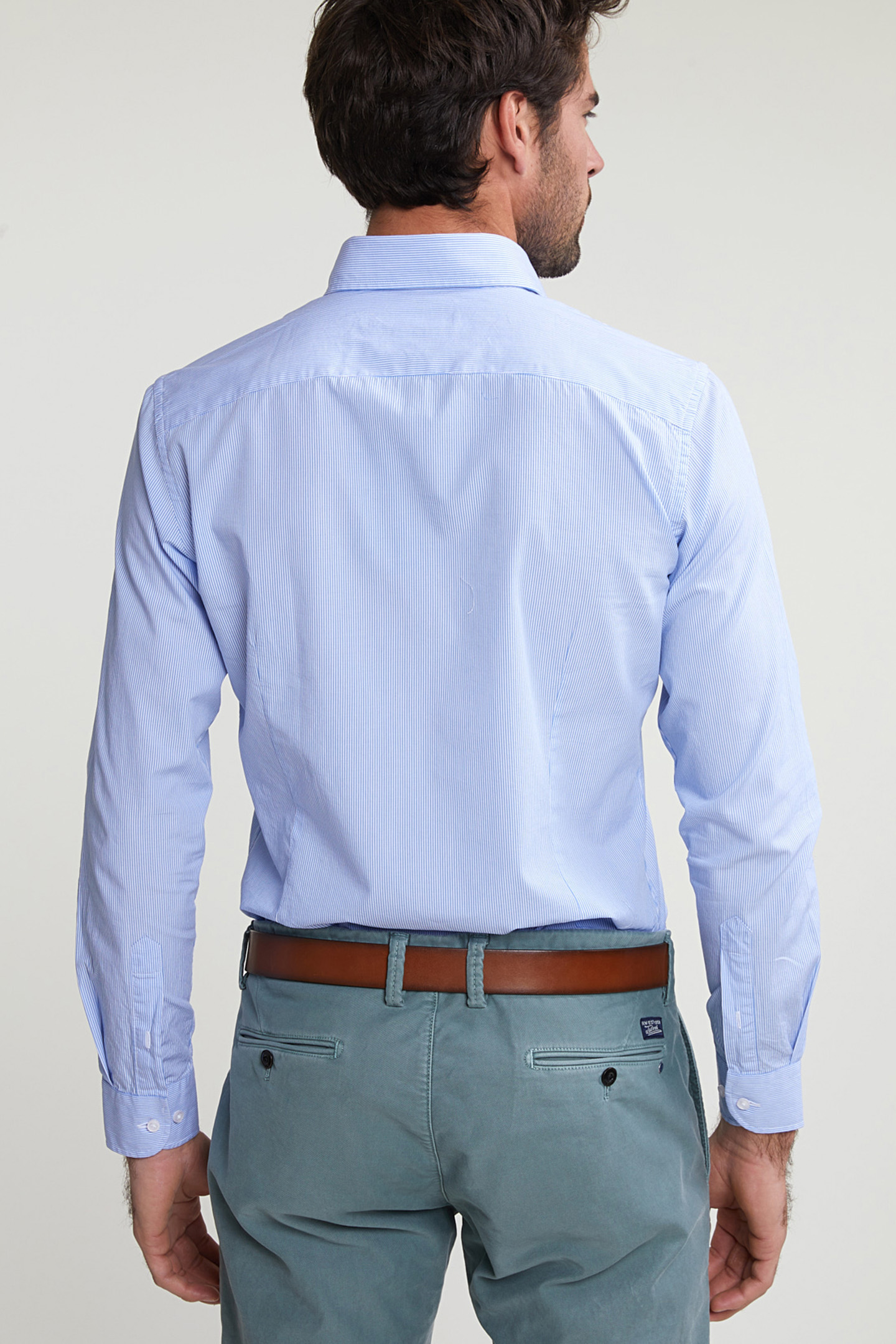 SLIM FIT STRIPED SHIRT BLUE/WHITE 2