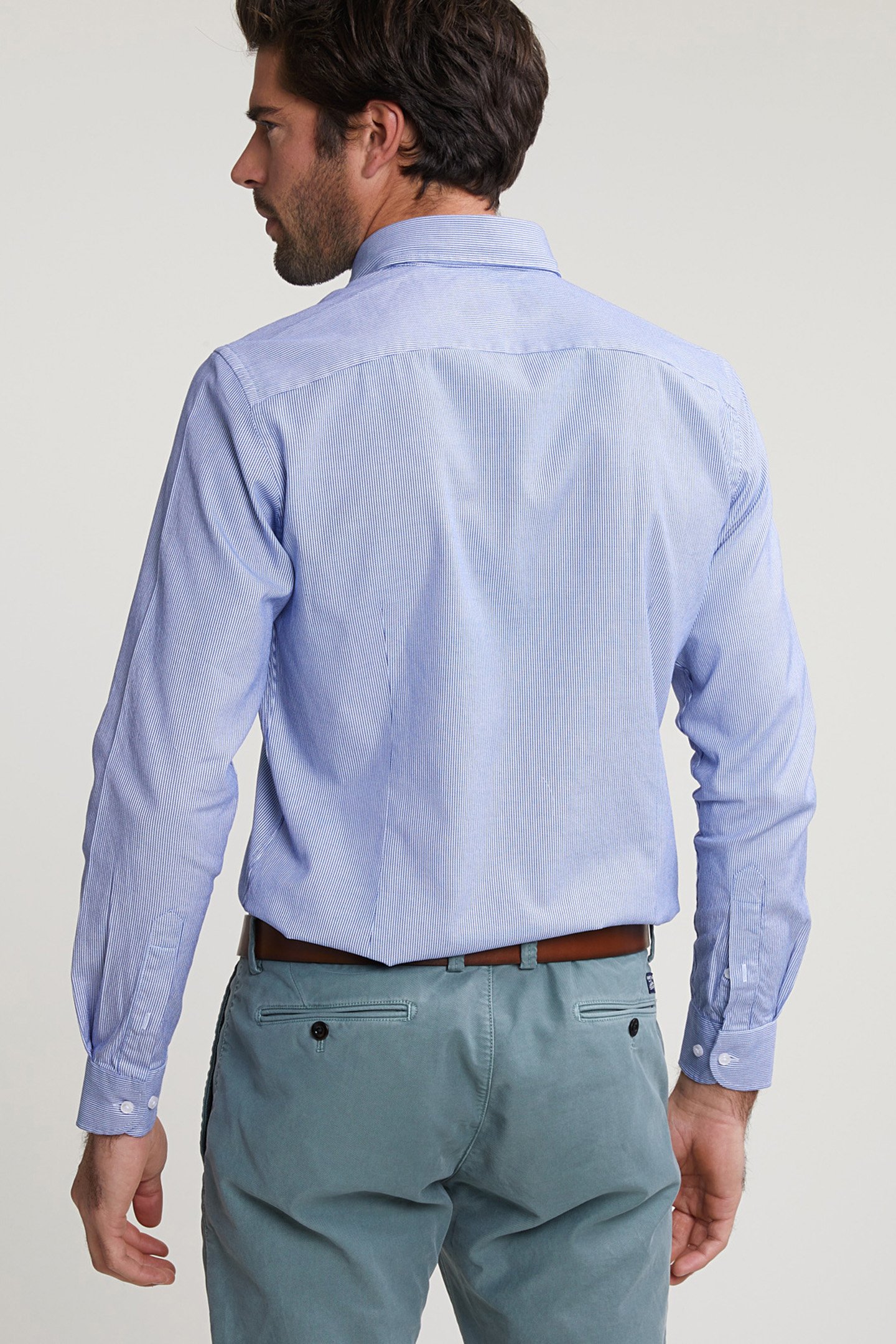 SLIM FIT STRIPED SHIRT BLUE/WHITE 2