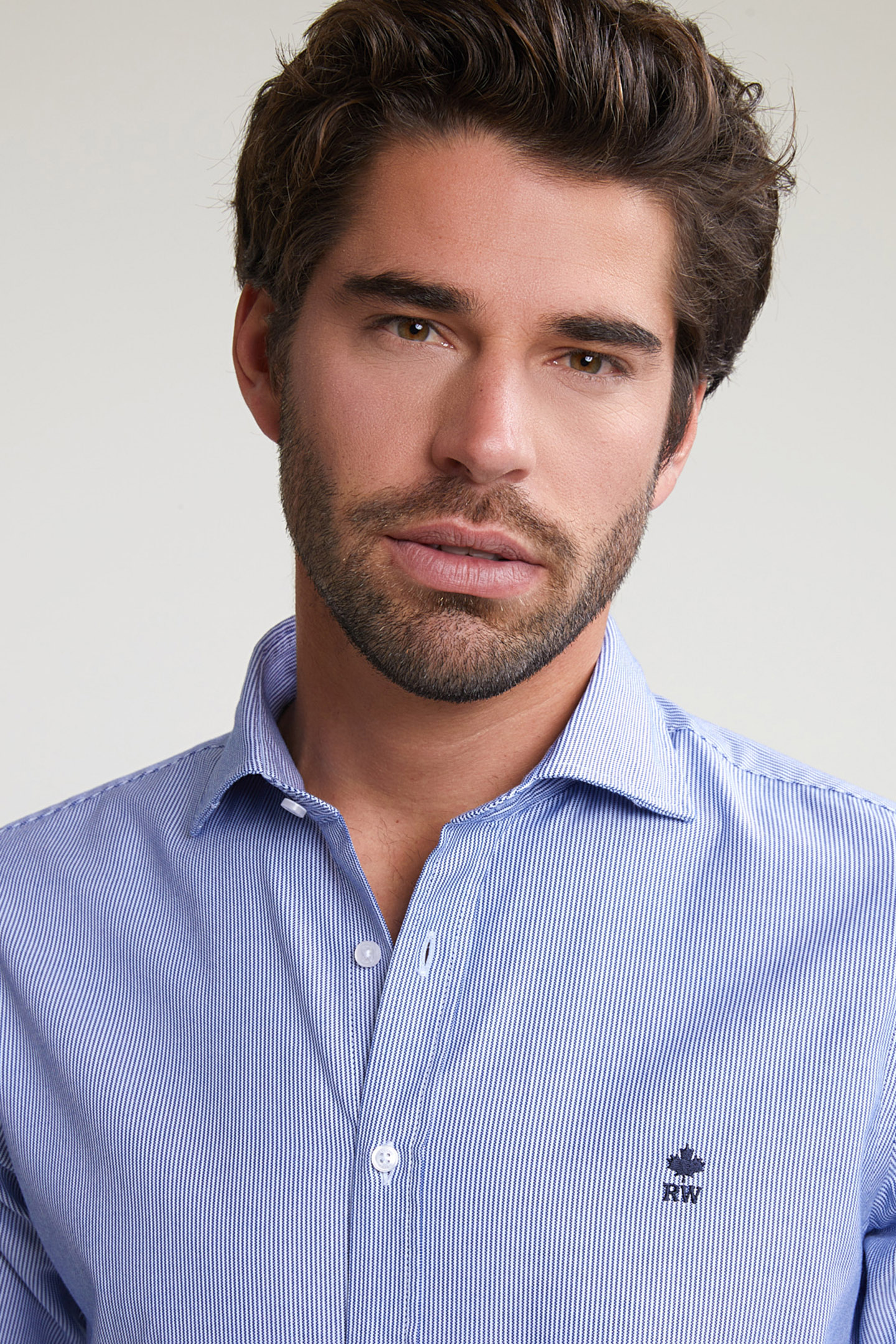 SLIM FIT STRIPED SHIRT BLUE/WHITE 4