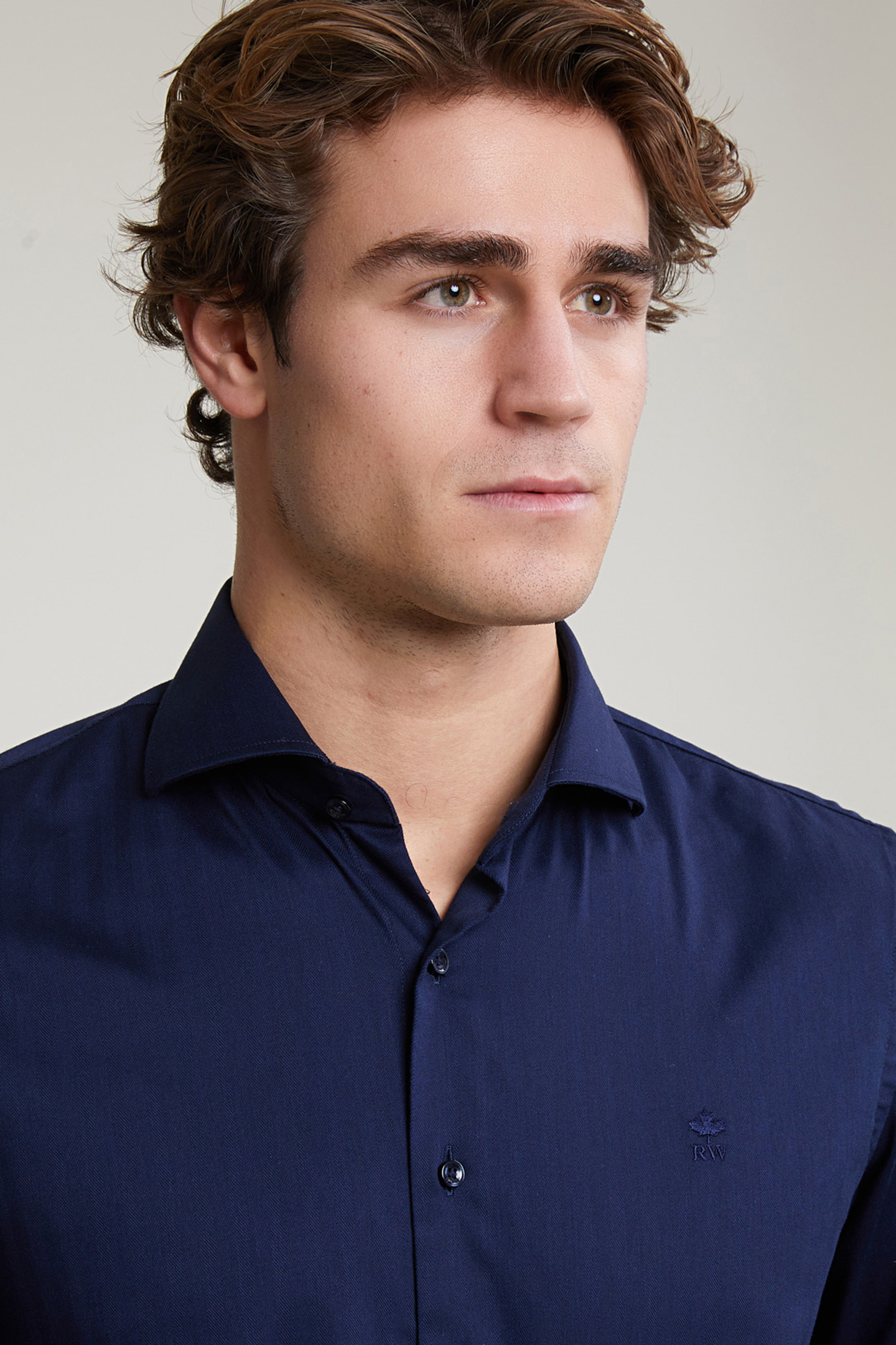 CUSTOM FIT UNI STRETCH SHIRT BLUE 4