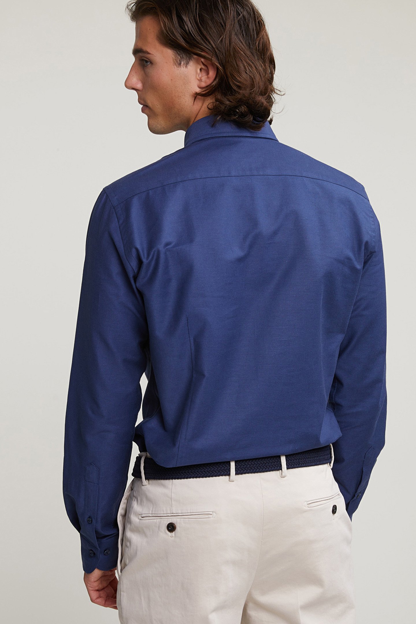 SLIM FIT UNI COTTON SHIRT BLUE 2