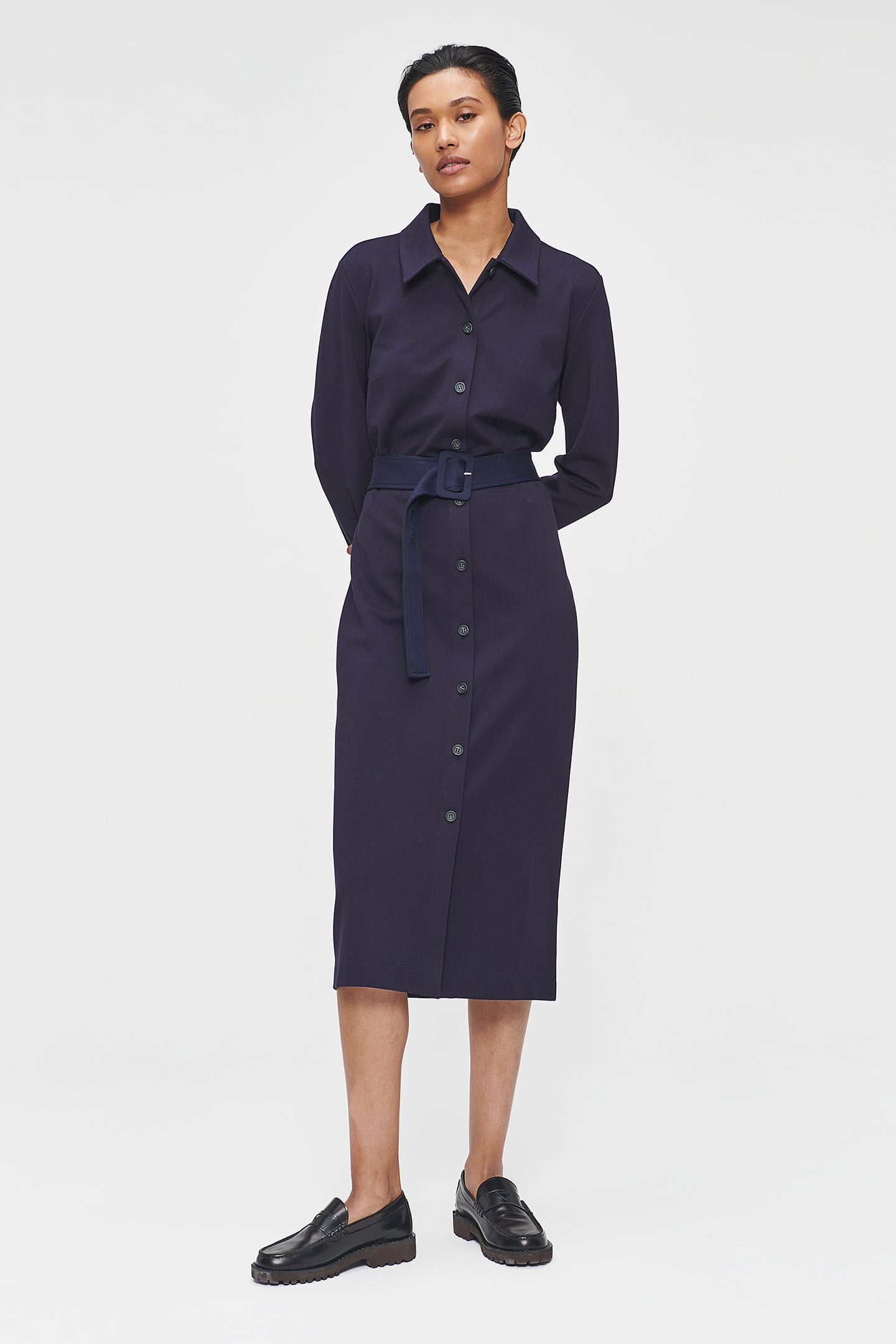 SHIRT DRESS INK BLUE 1