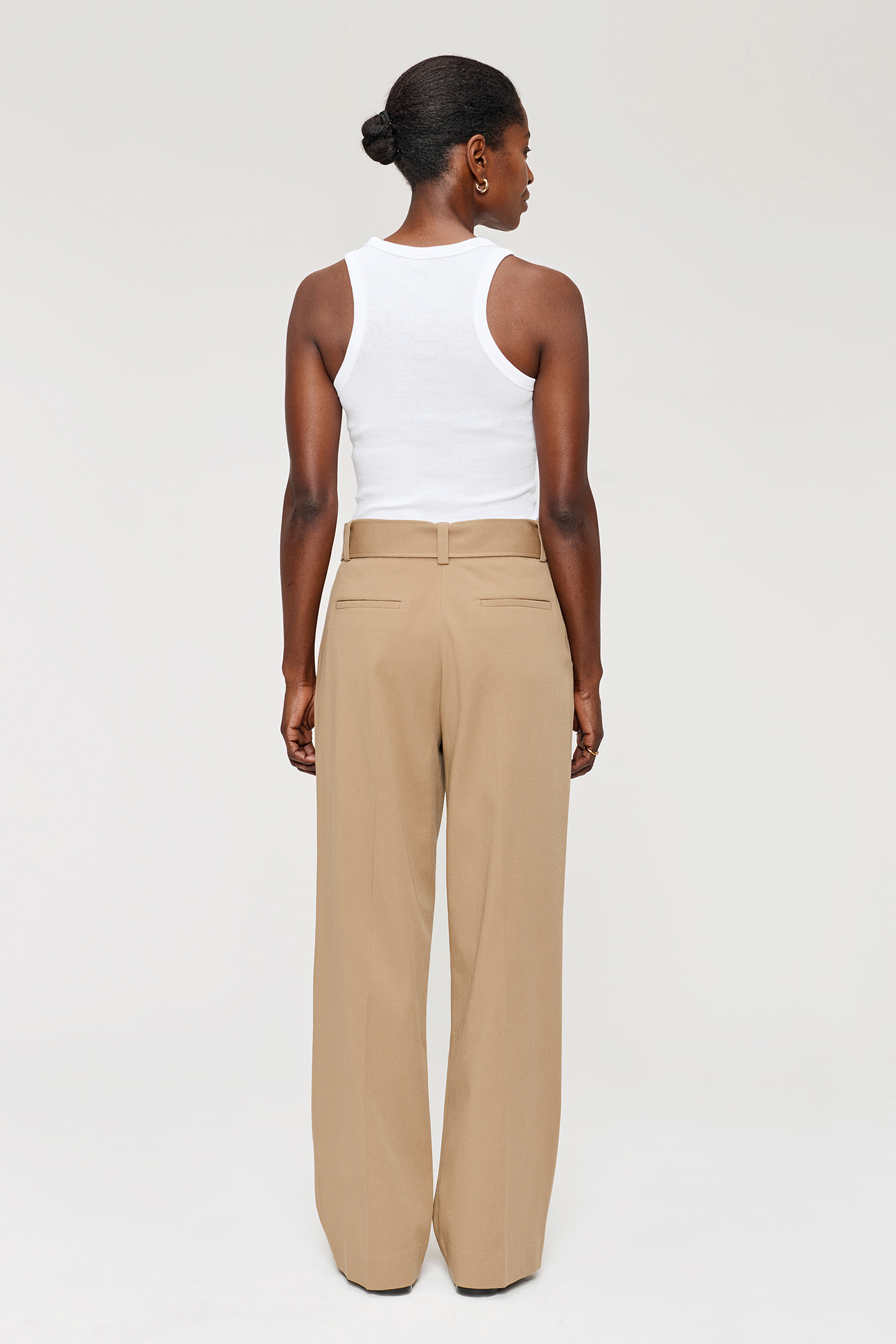 COTTON DRILL WAIST PANTS STRAW 2
