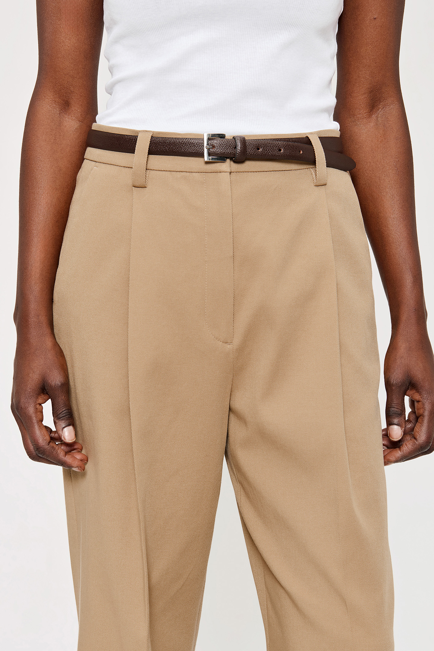 COTTON DRILL WAIST PANTS STRAW 4