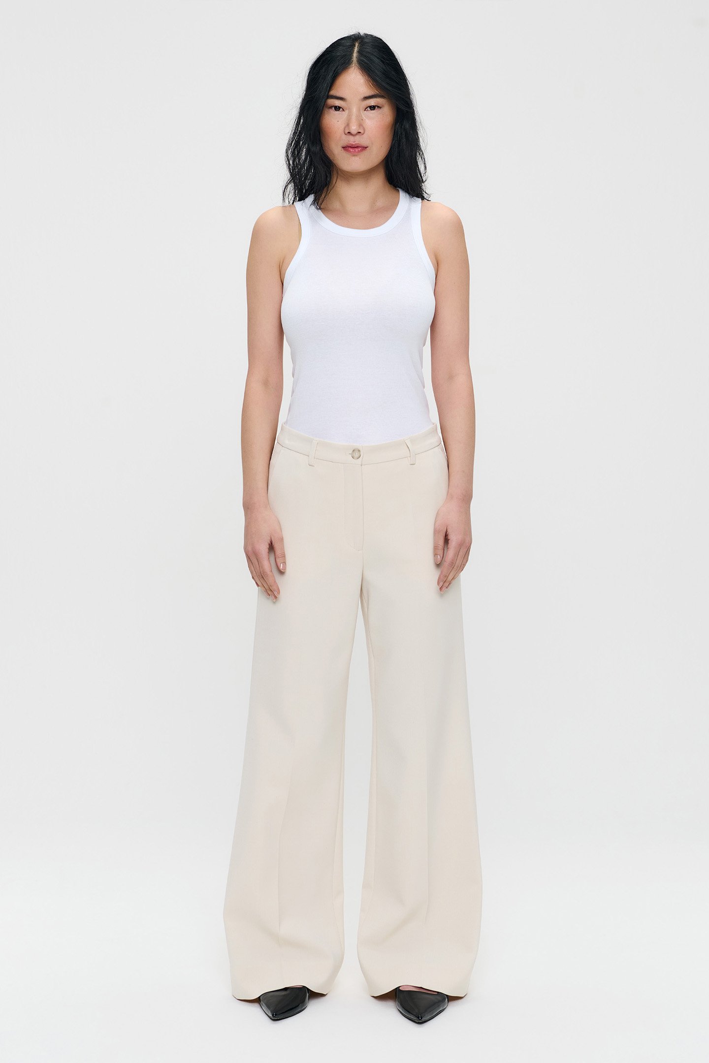 RELAXED FLARED PANTS CREAM 3