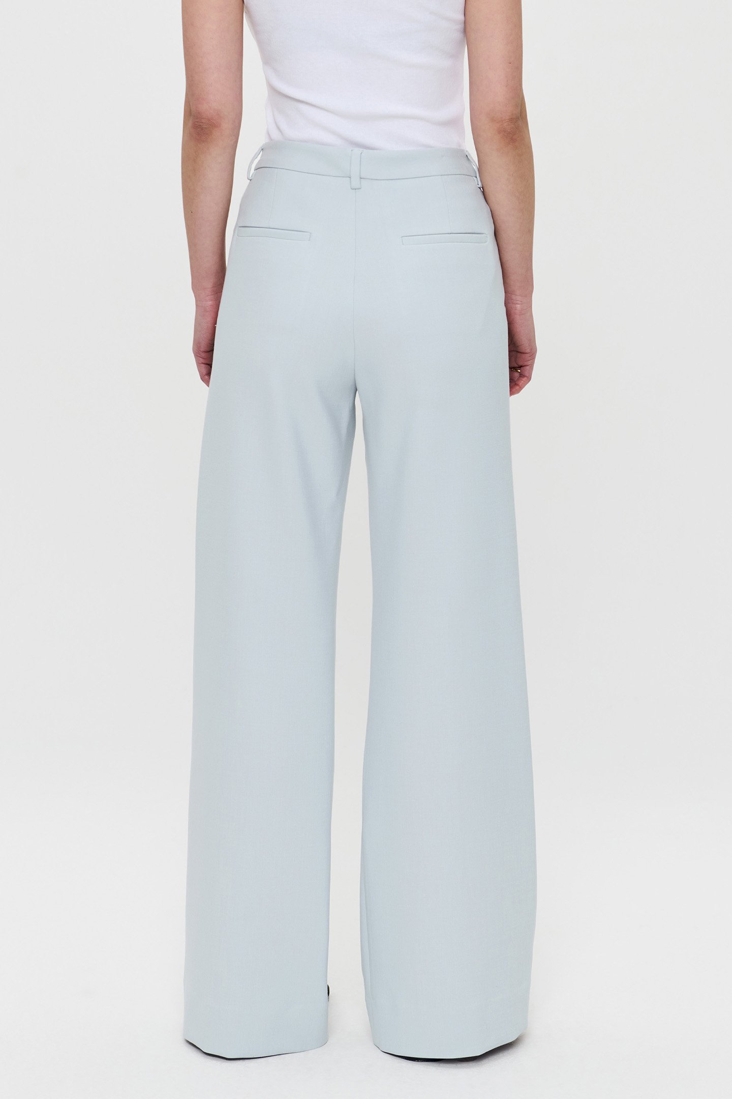 RELAXED FLARED PANTS BLUE FOG 2