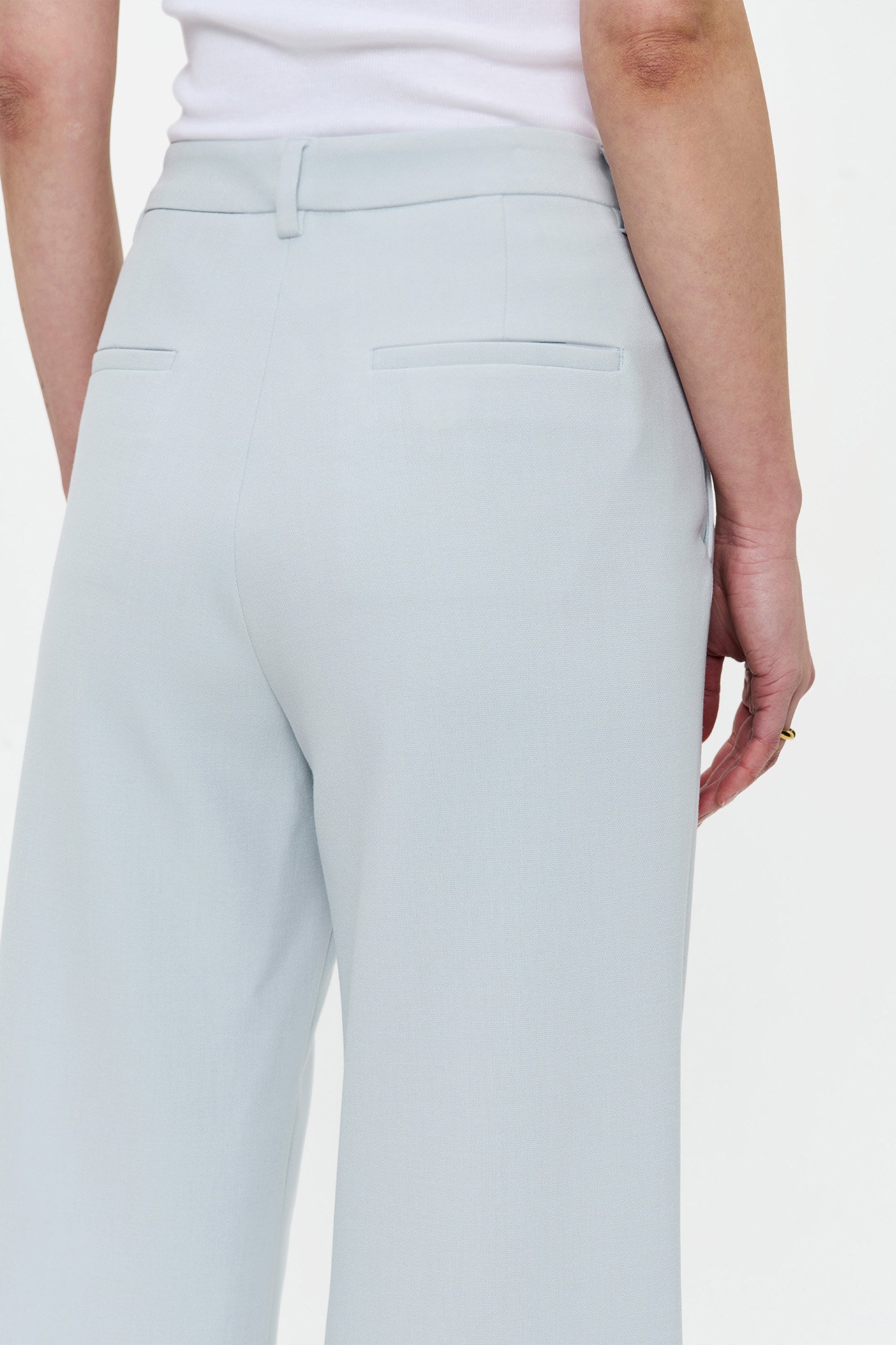 RELAXED FLARED PANTS BLUE FOG 6