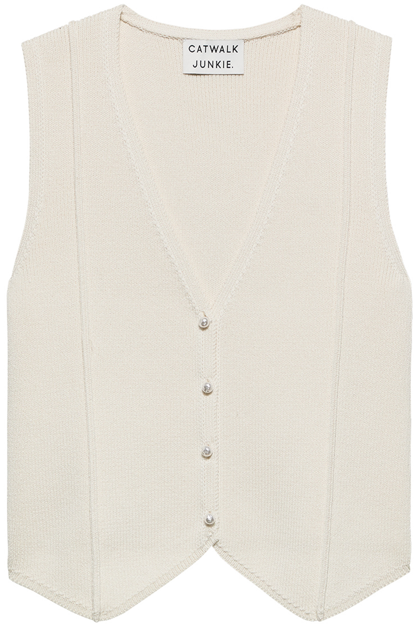 KNITTED WAISTCOAT EGRET 4