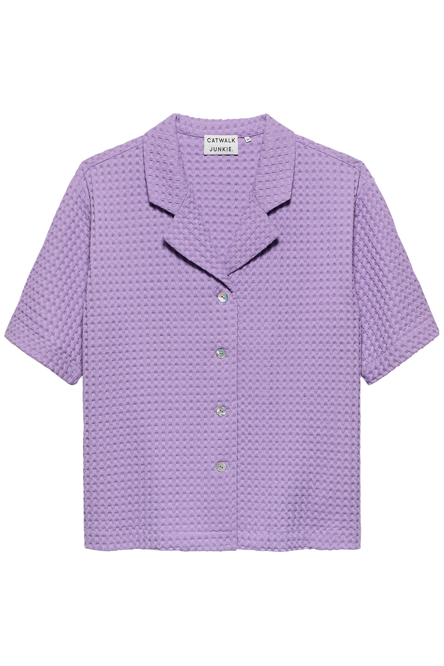 RESORT TEXTURED BLOUSE PURPLE SKY 4