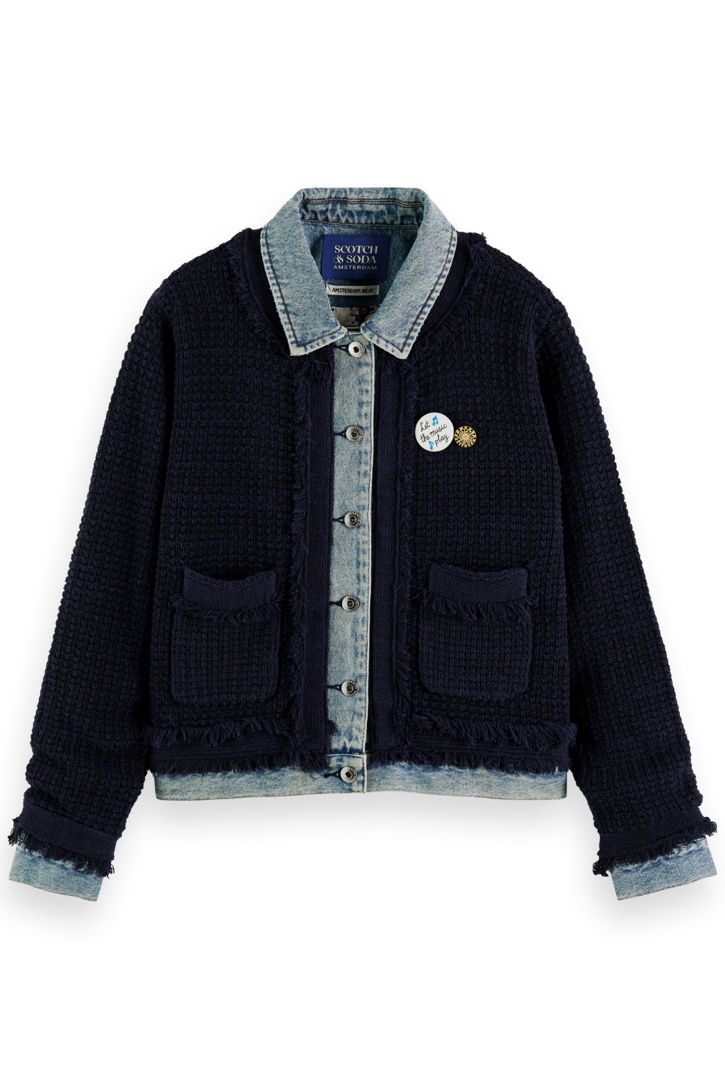 DENIM TWEED MIX BLAZER JACKET NIGHT 4