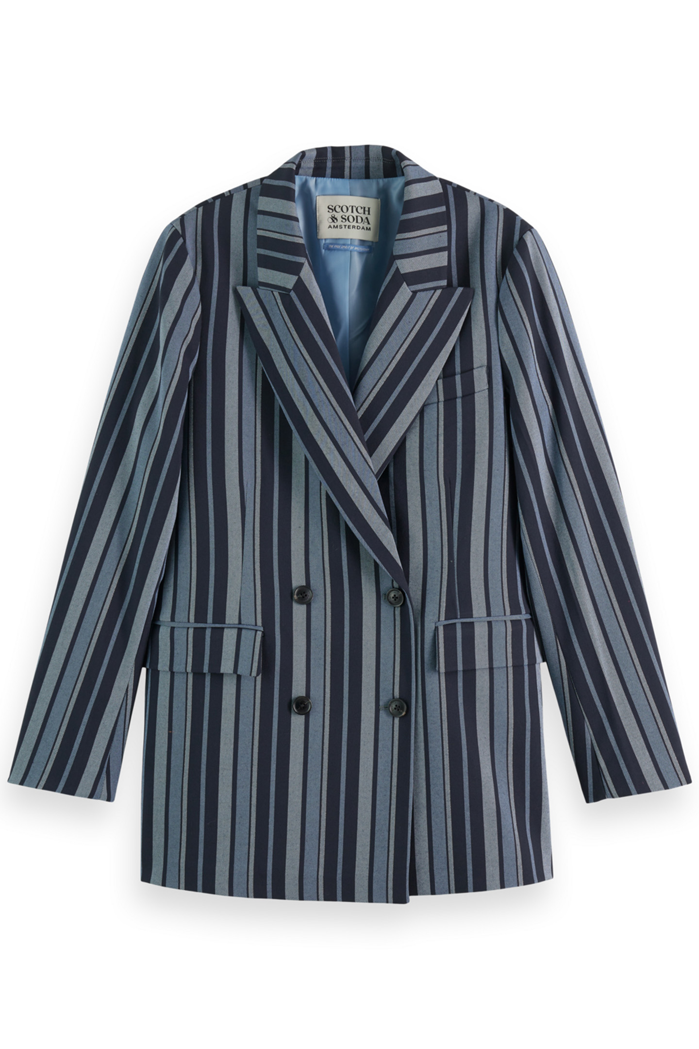 FITTED DB STRIPED BLAZER BLUE SCHOOL STRIPE 4