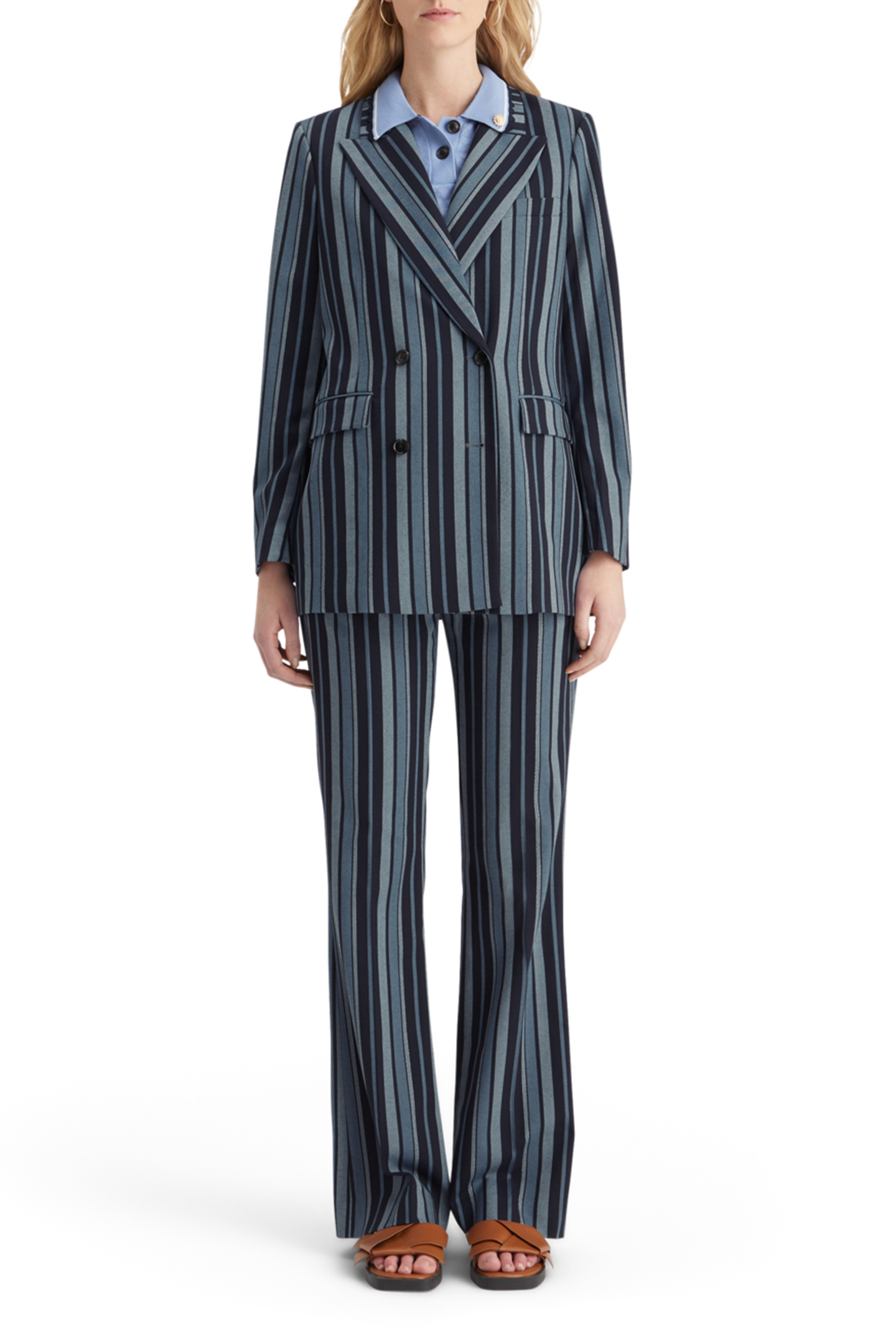 FITTED DB STRIPED BLAZER BLUE SCHOOL STRIPE 3