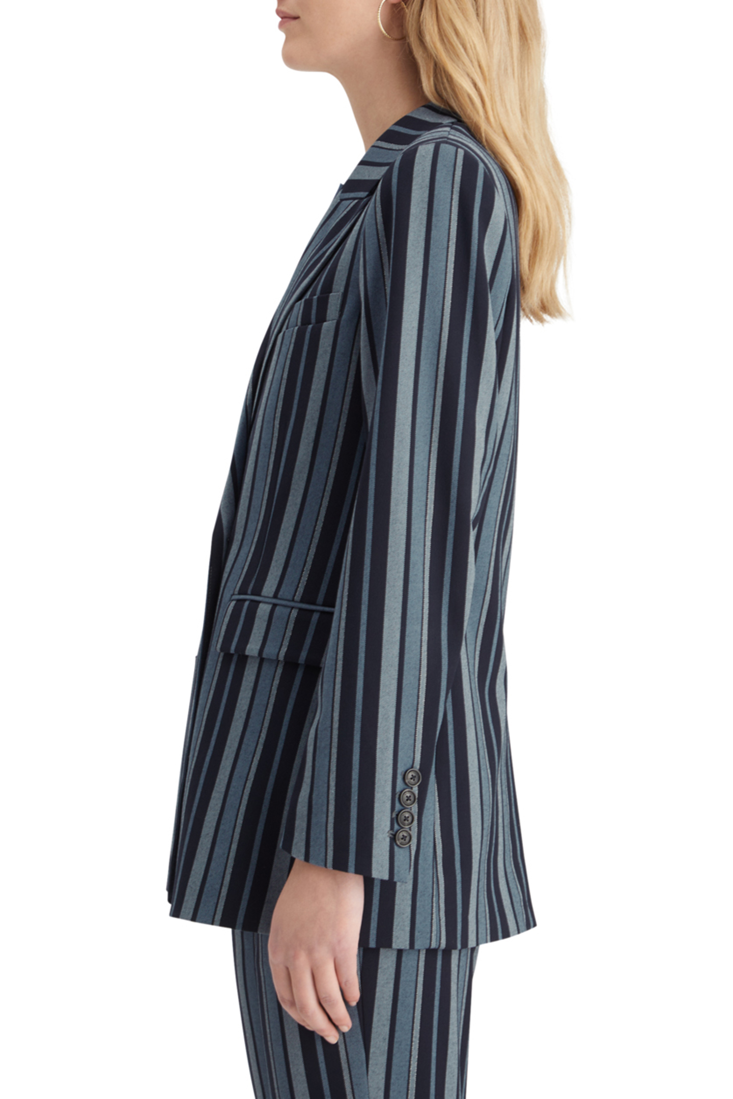 FITTED DB STRIPED BLAZER BLUE SCHOOL STRIPE 6