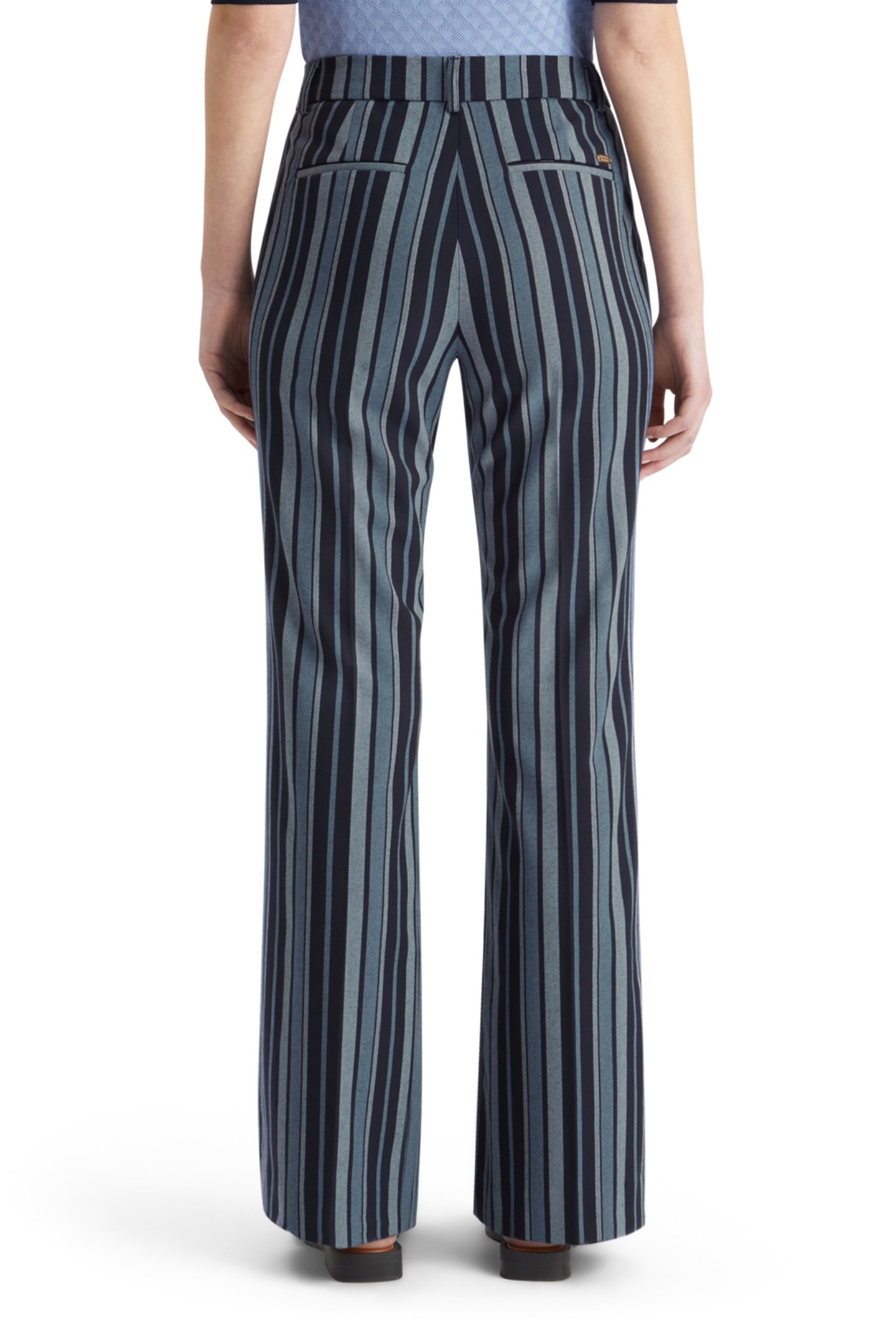 VIOLET KICK FLARE PANT BLUE SCHOOL STRIPE 2