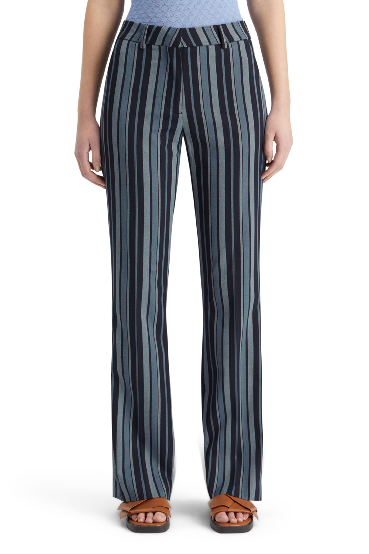 VIOLET KICK FLARE PANT BLUE SCHOOL STRIPE 1