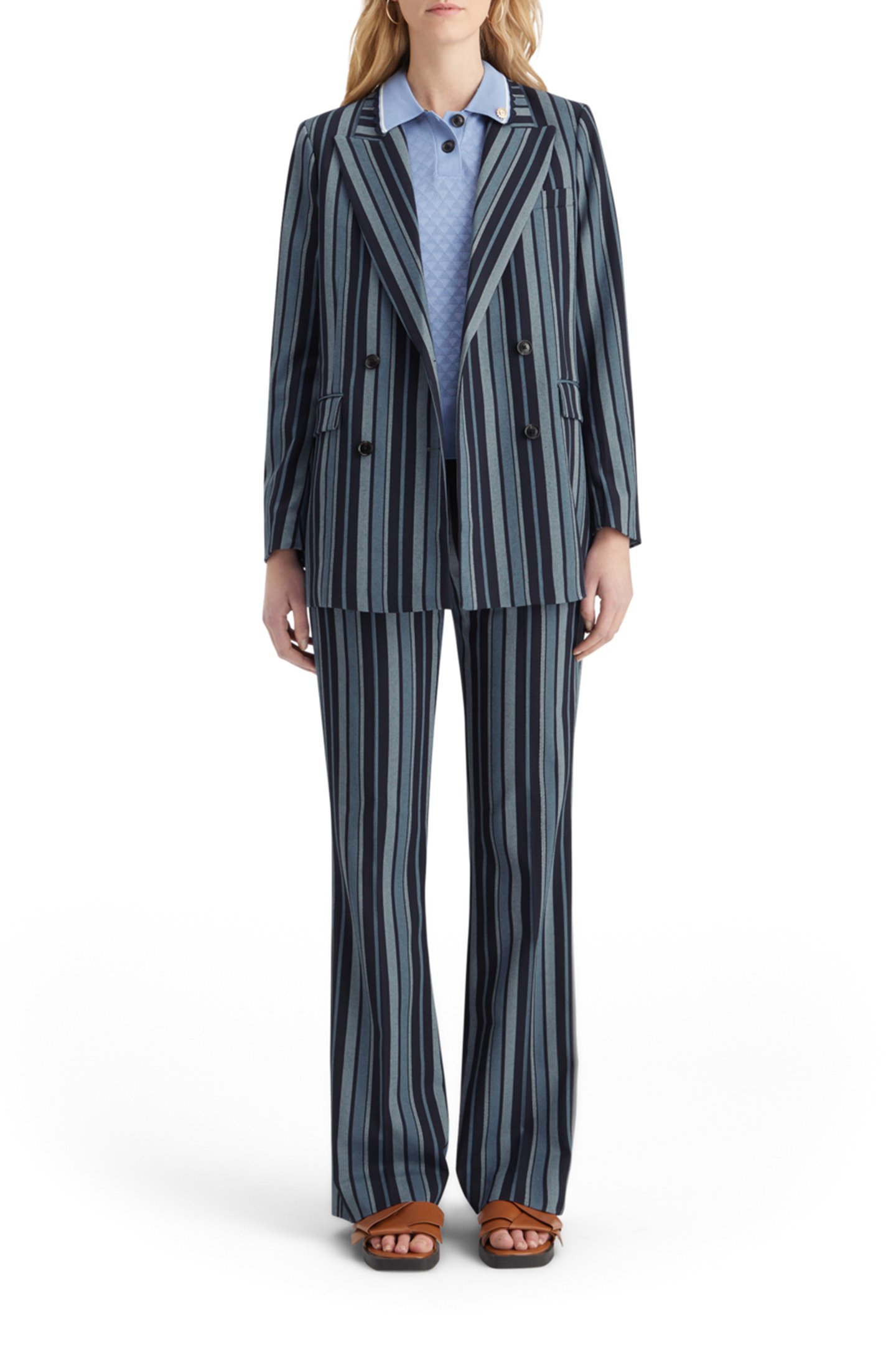 VIOLET KICK FLARE PANT BLUE SCHOOL STRIPE 7