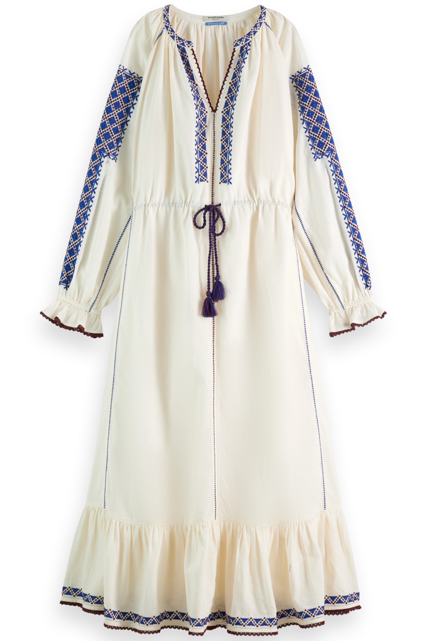 MAXI DRESS WITH EMBROIDERY DETAILS SOFT ICE 1