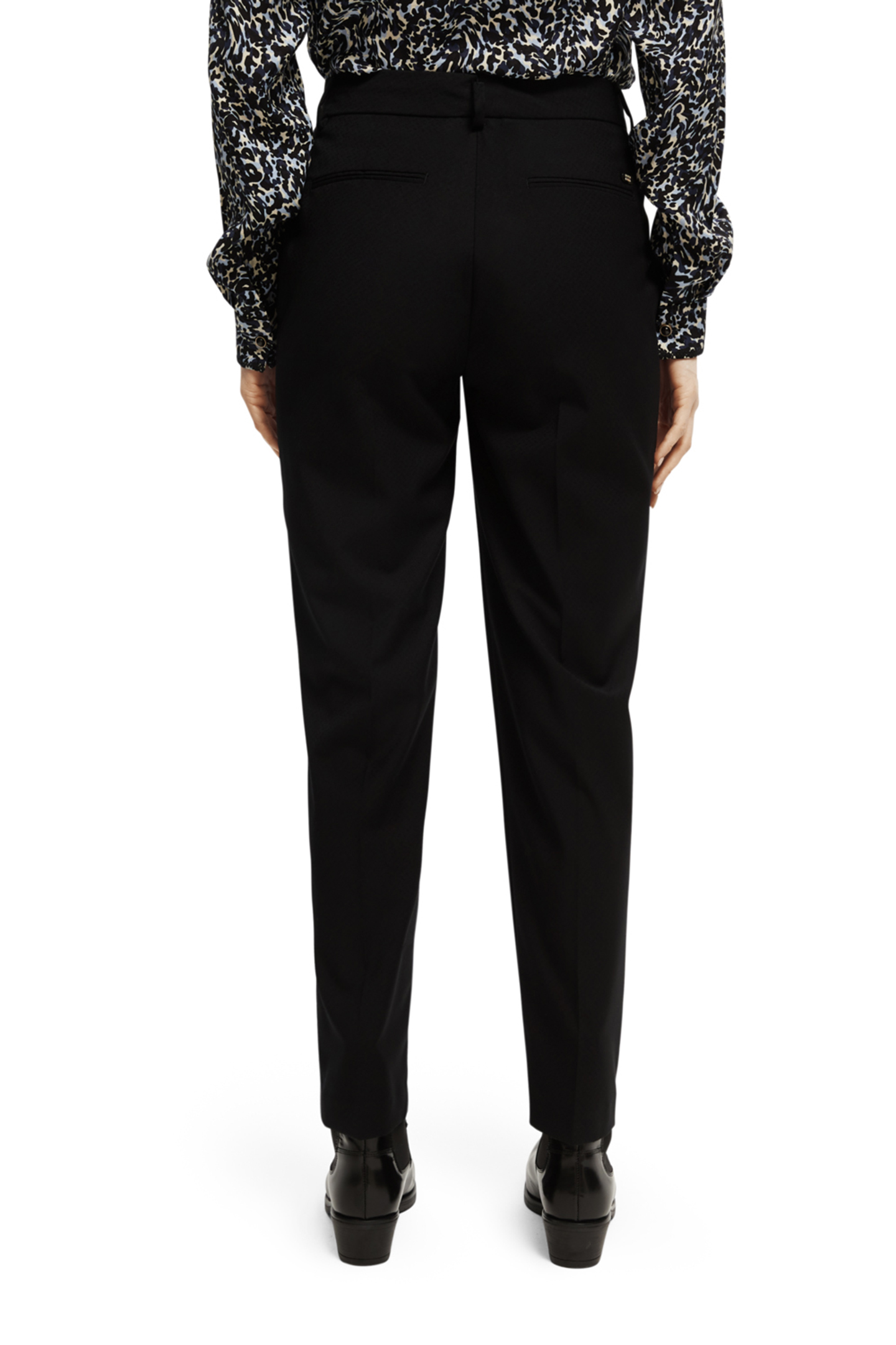 LOWRY - MID RISE SLIM TROUSERS BLACK 2