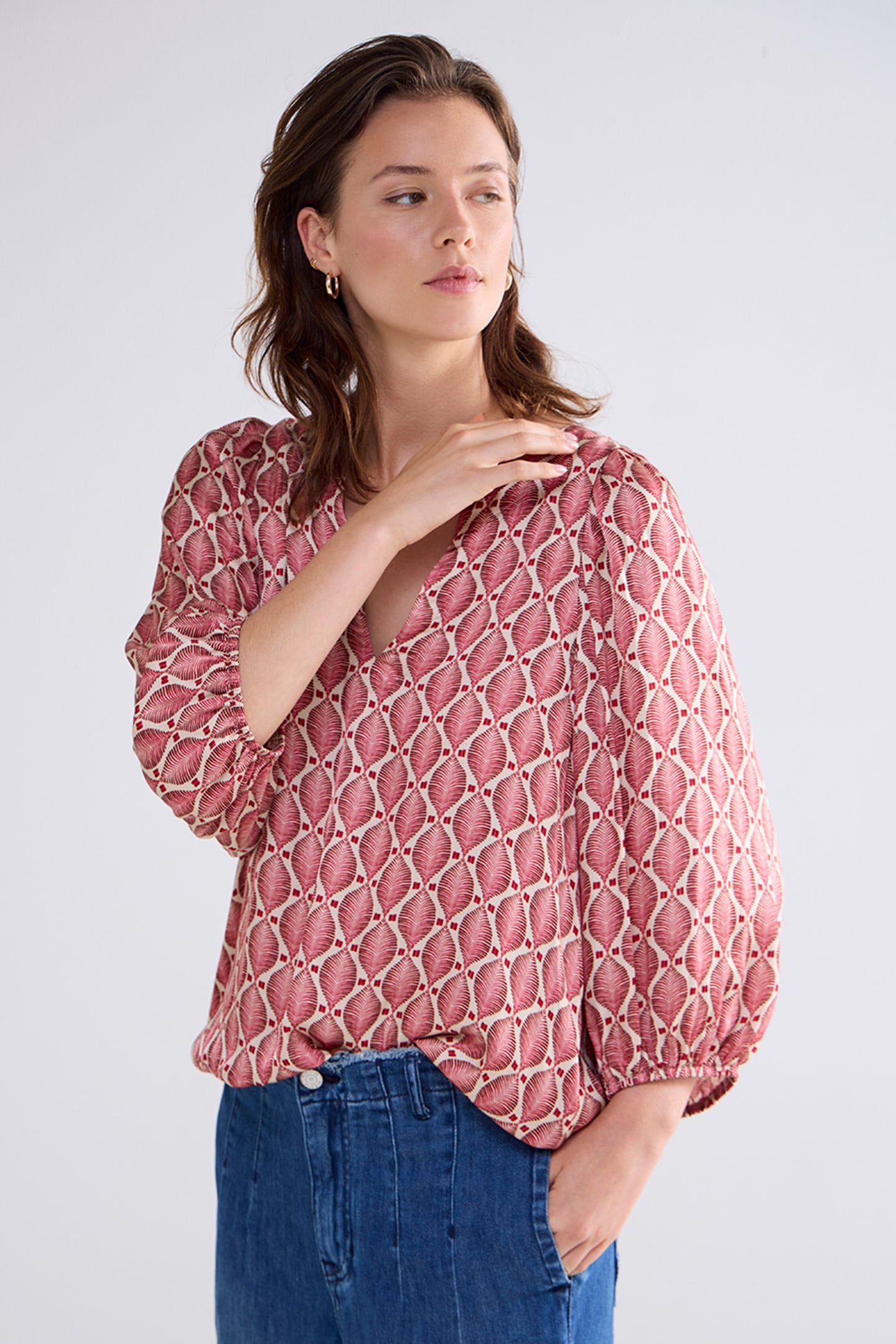 TOP ALLOVER PRINT TRUE RED 1