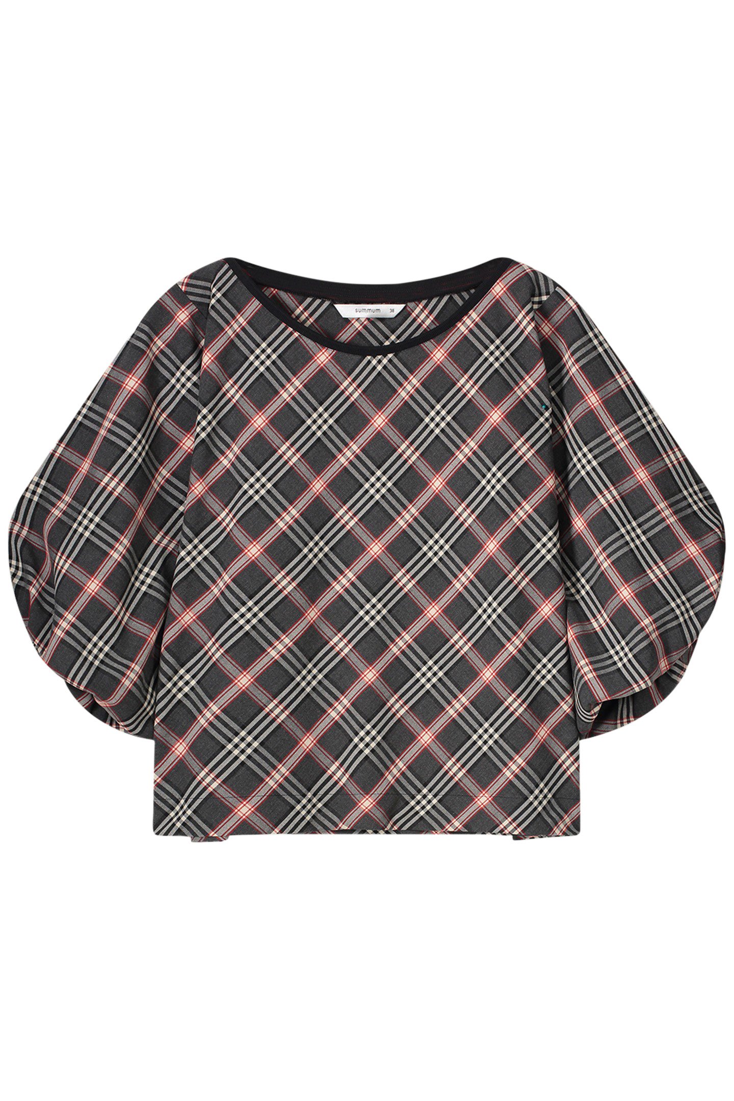 TOP CHECK IN RED MULTICOLOUR by Summum Woman
