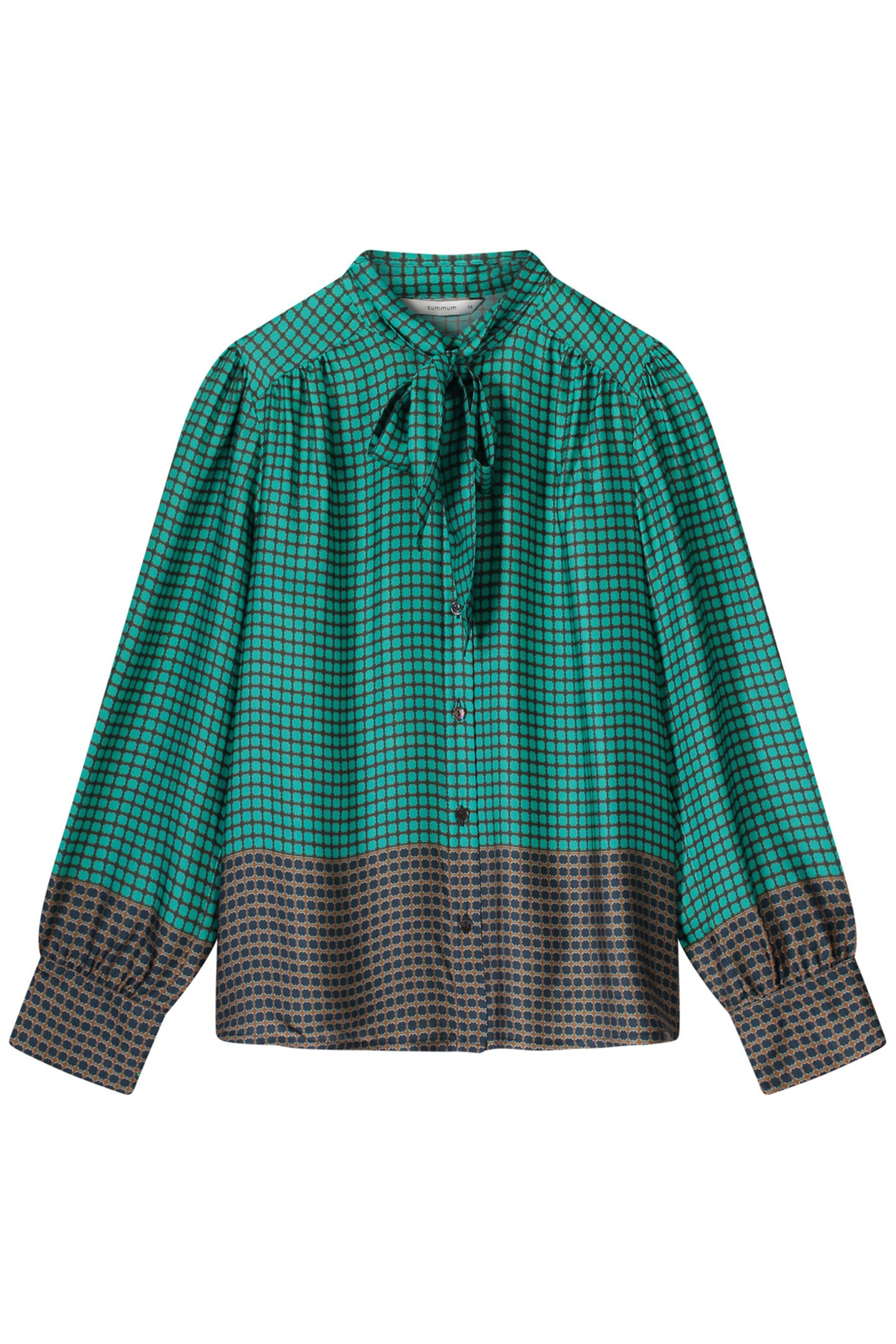 BLOUSE BORDER PRINT PEACOCK 1