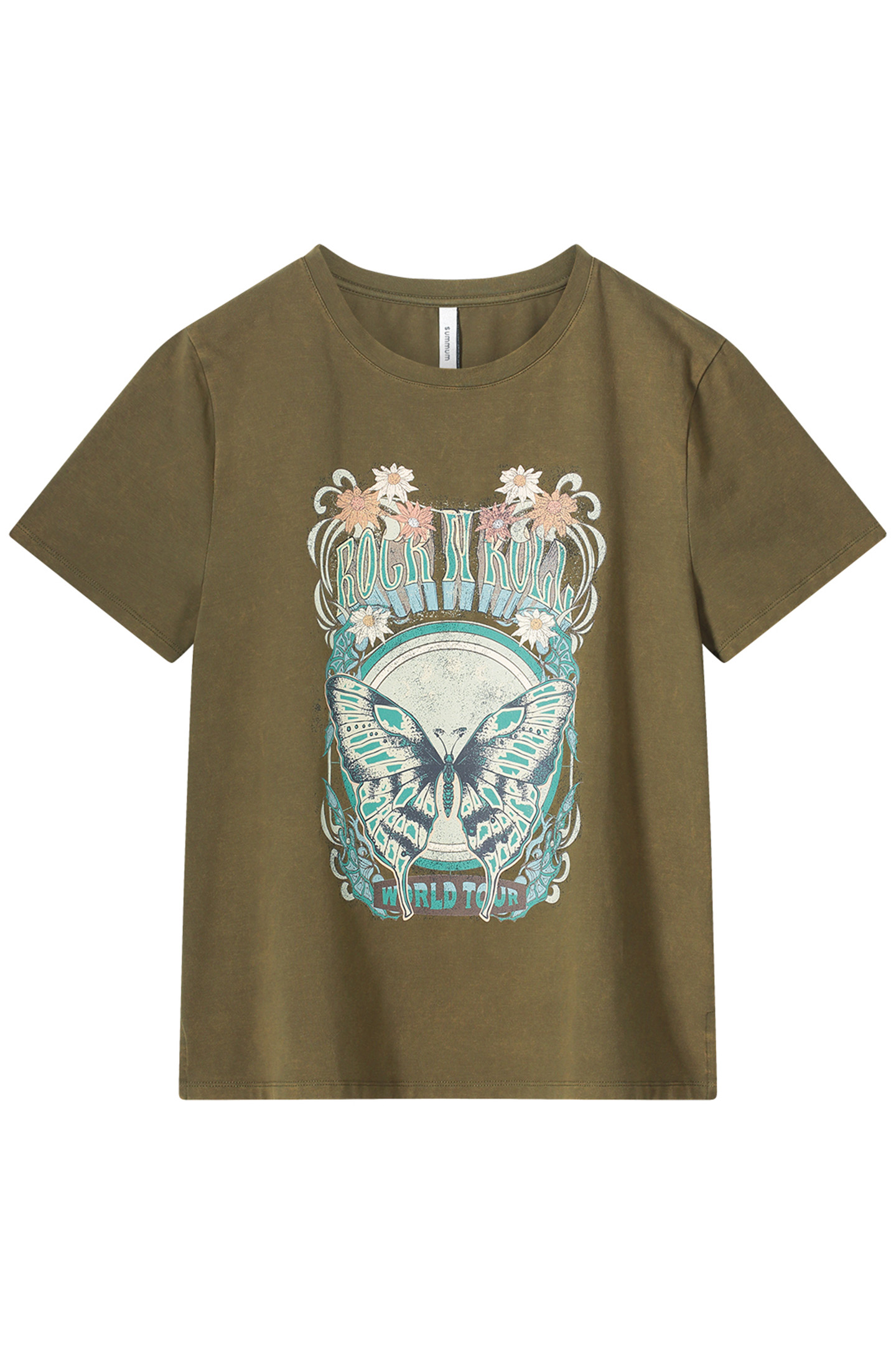 ROUND NECK T-SHIRT OLIVE 3