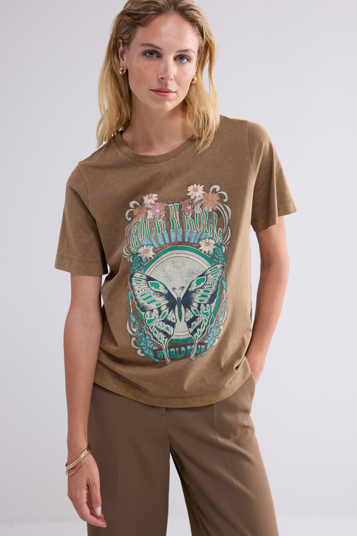 ROUND NECK T-SHIRT OLIVE 1