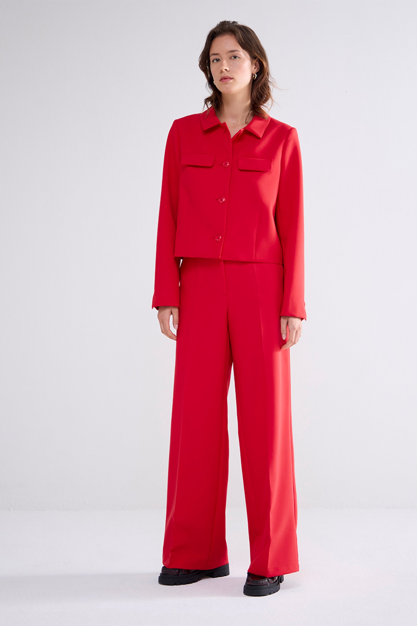 TROUSERS FOAM UNI TRUE RED by Summum Woman