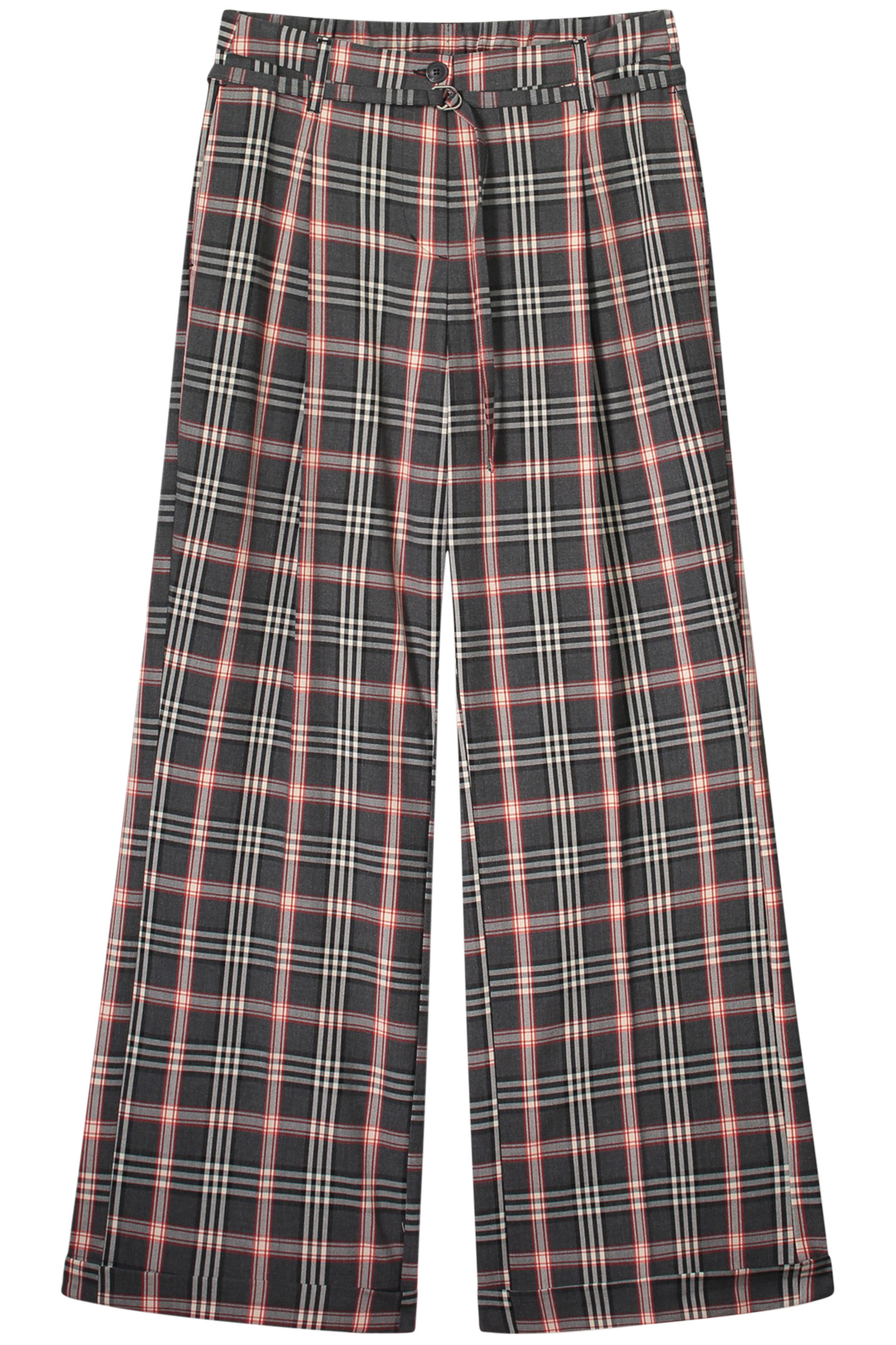 TROUSERS CHECK IN RED MULTICOLOUR 2