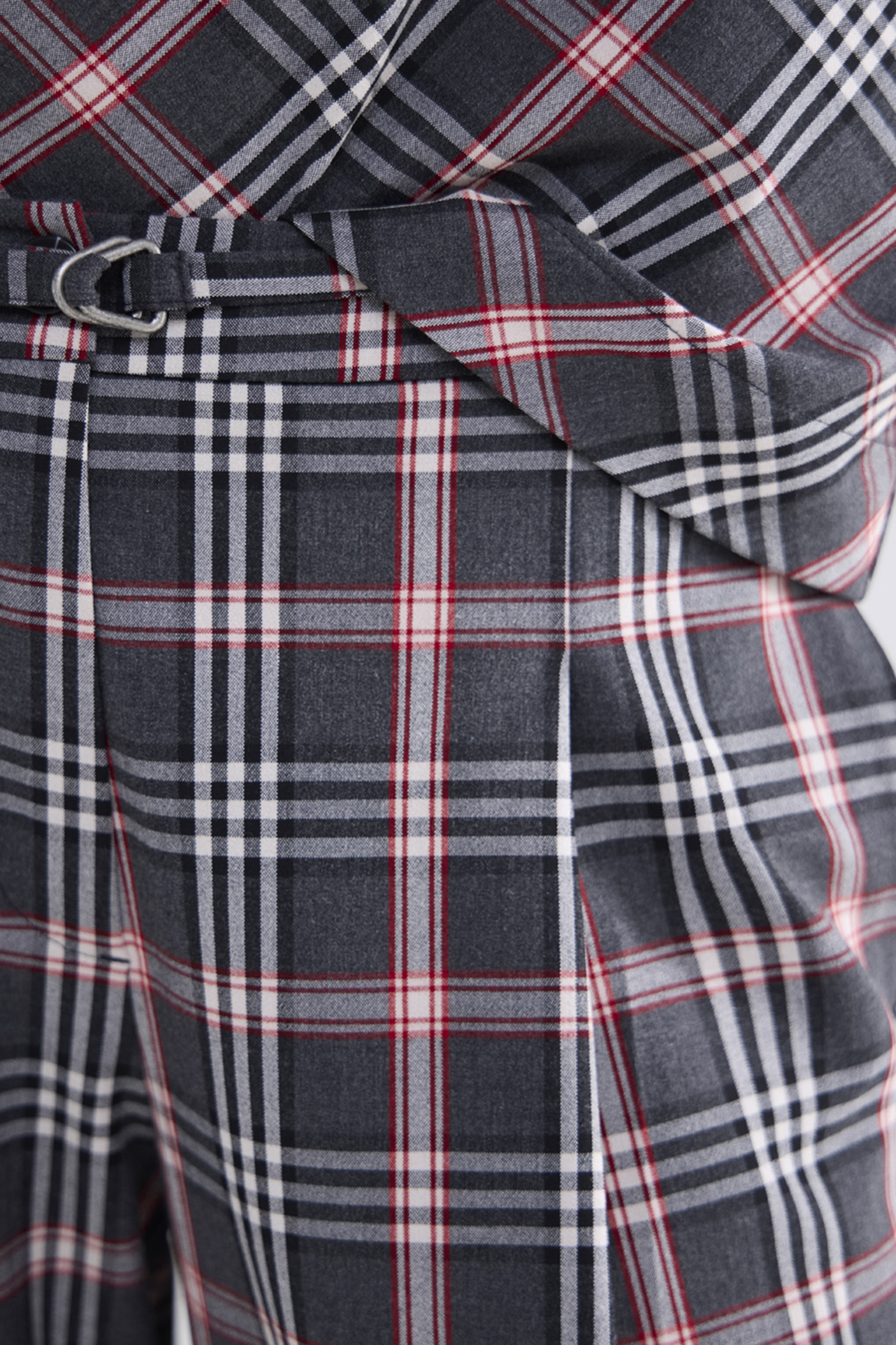 TROUSERS CHECK IN RED MULTICOLOUR 3