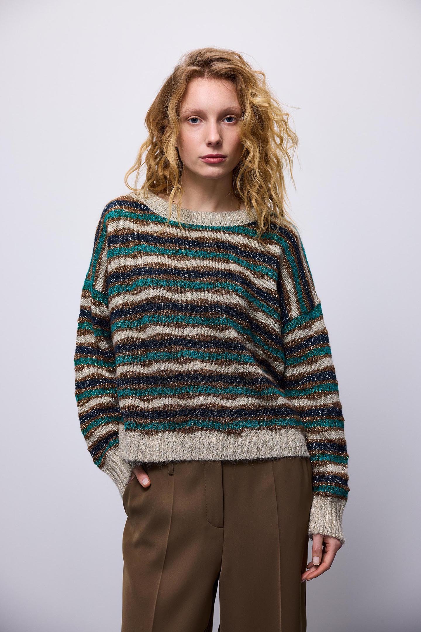 SWEATER MULTI COLOUR ALPACA LUREX KNIT MULTICOLOUR 1