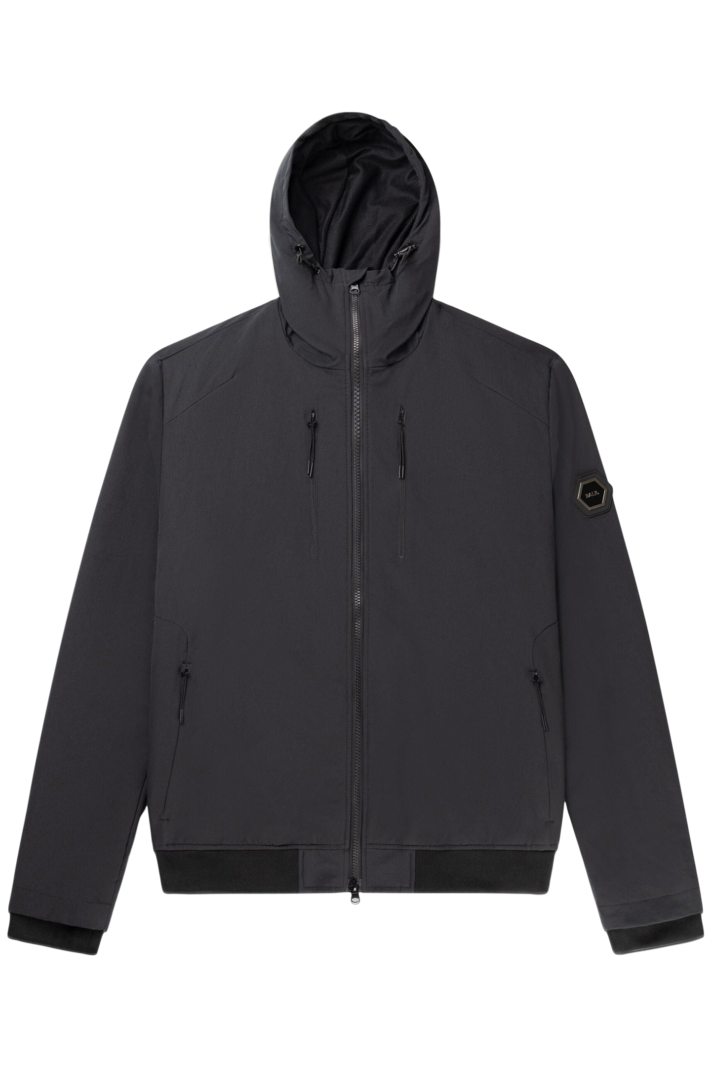 ALEC HOODED WINDBREAKER JACKET JET BLACK 3