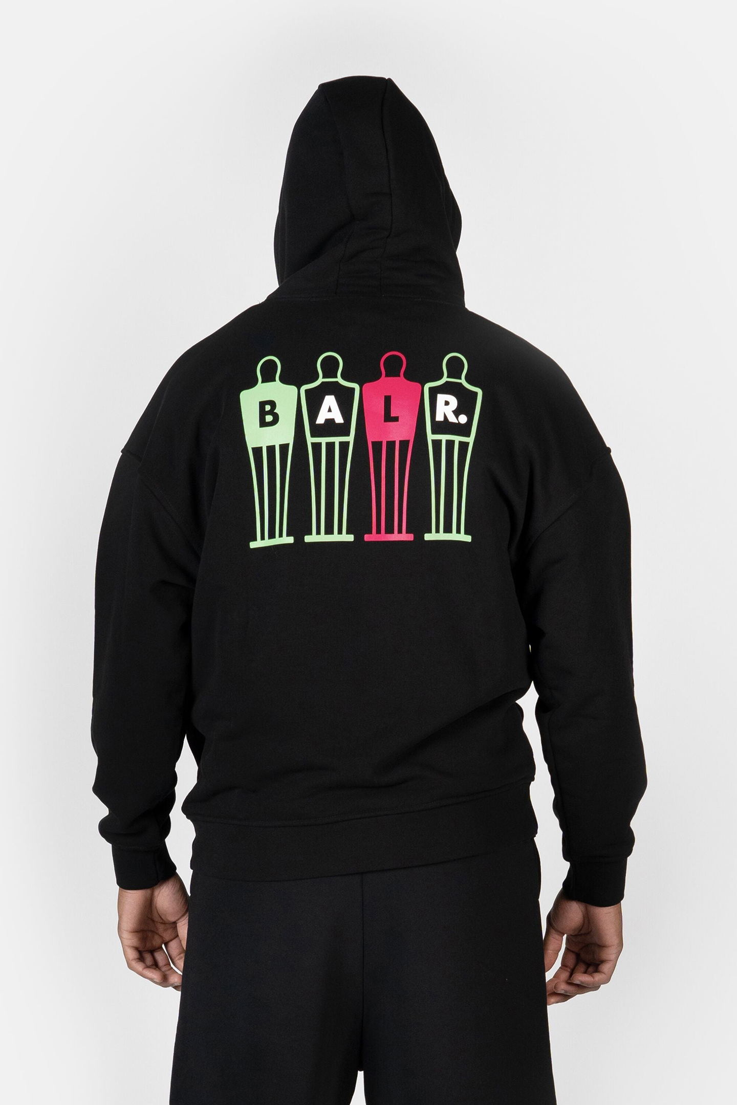THE WALL BOX FIT HOODIE JET BLACK 2