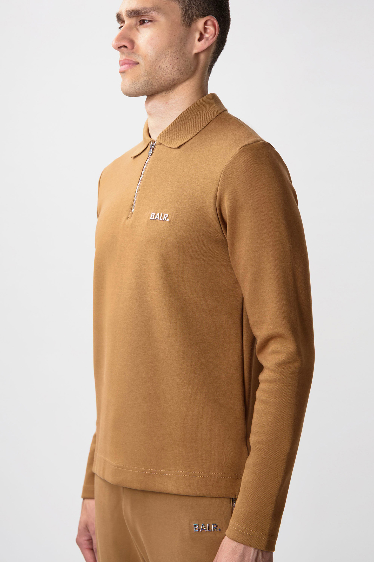 Q-SERIES REGULAR FIT LONGSLEEVE POLO TOASTED COCONUT 6