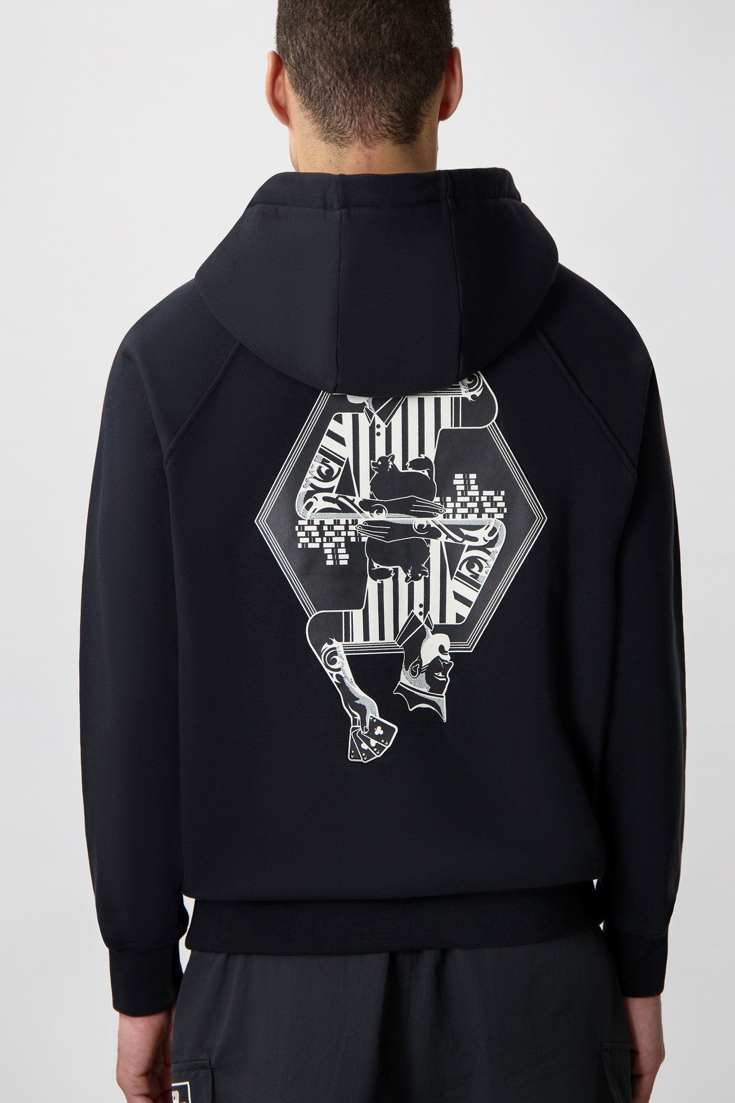 THE CLUB BOX FIT HOODIE JET BLACK 6
