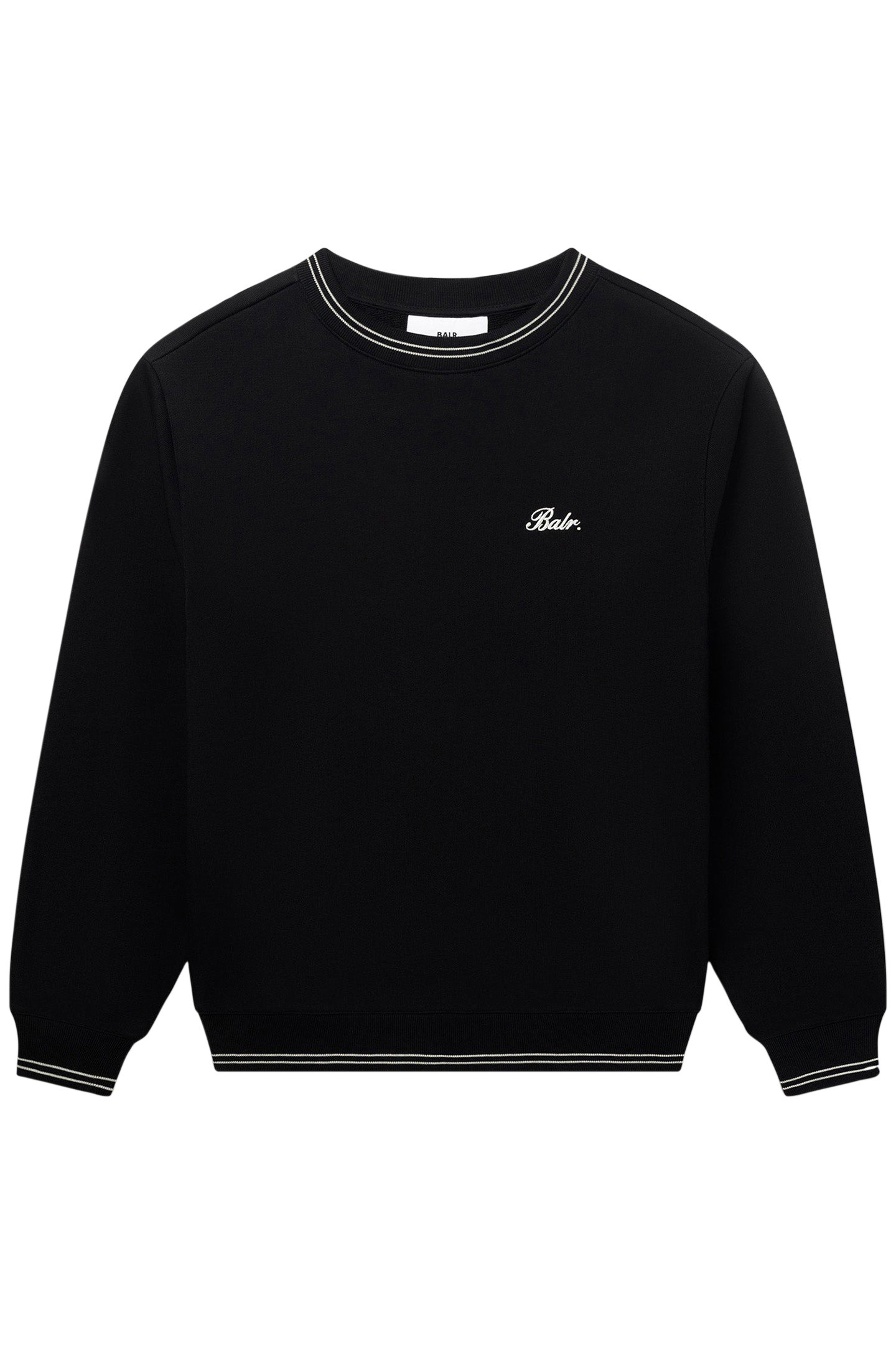 TAPE STRIPED CREWNECK JET BLACK 4