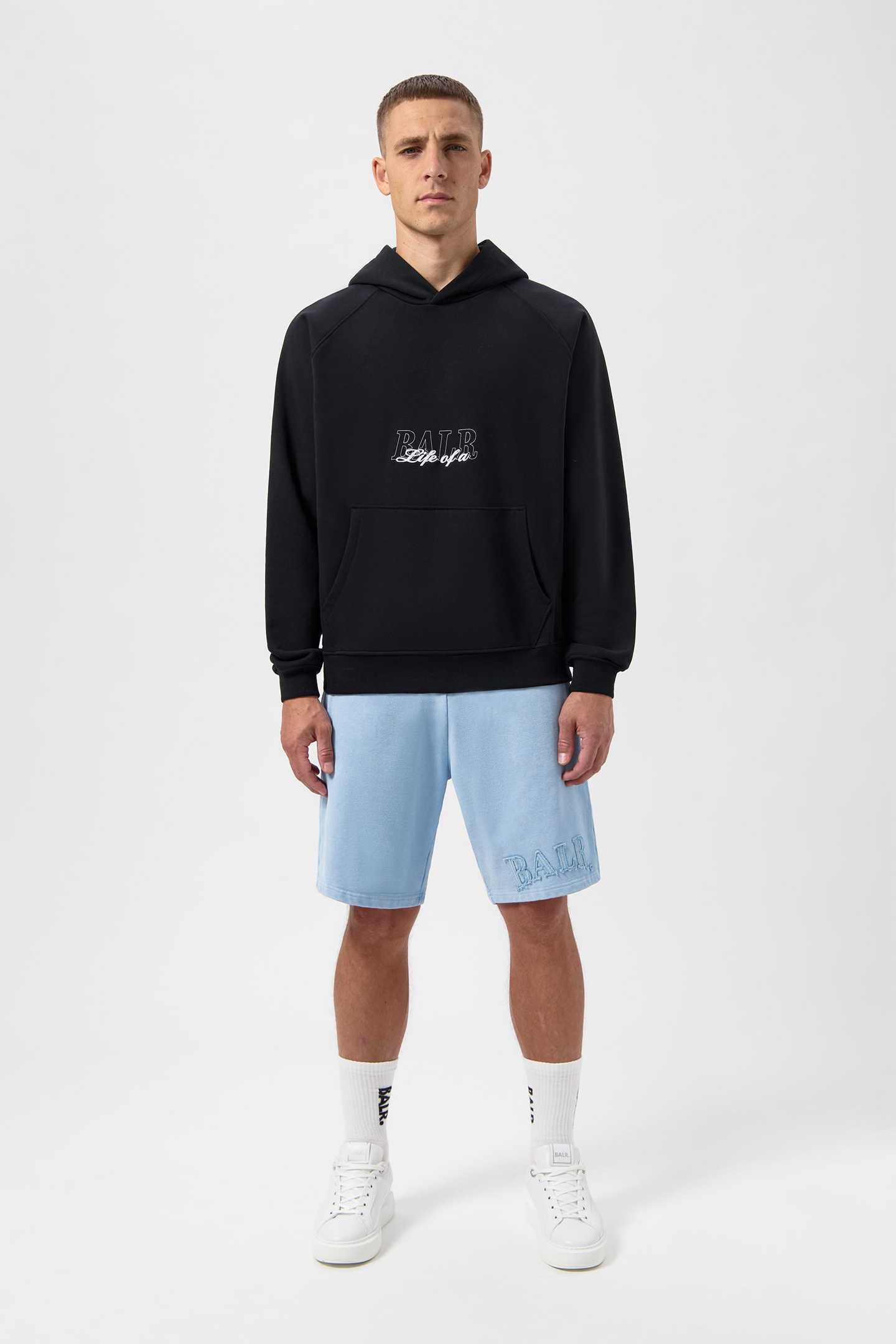 SCRIPT RELAXED FIT HOODIE JET BLACK 2