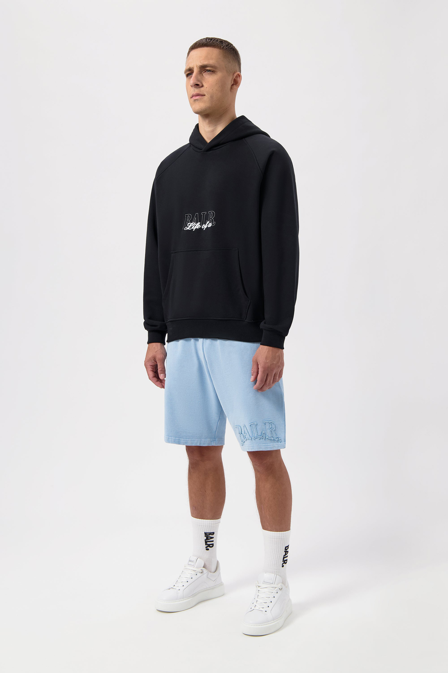 SCRIPT RELAXED FIT HOODIE JET BLACK 6