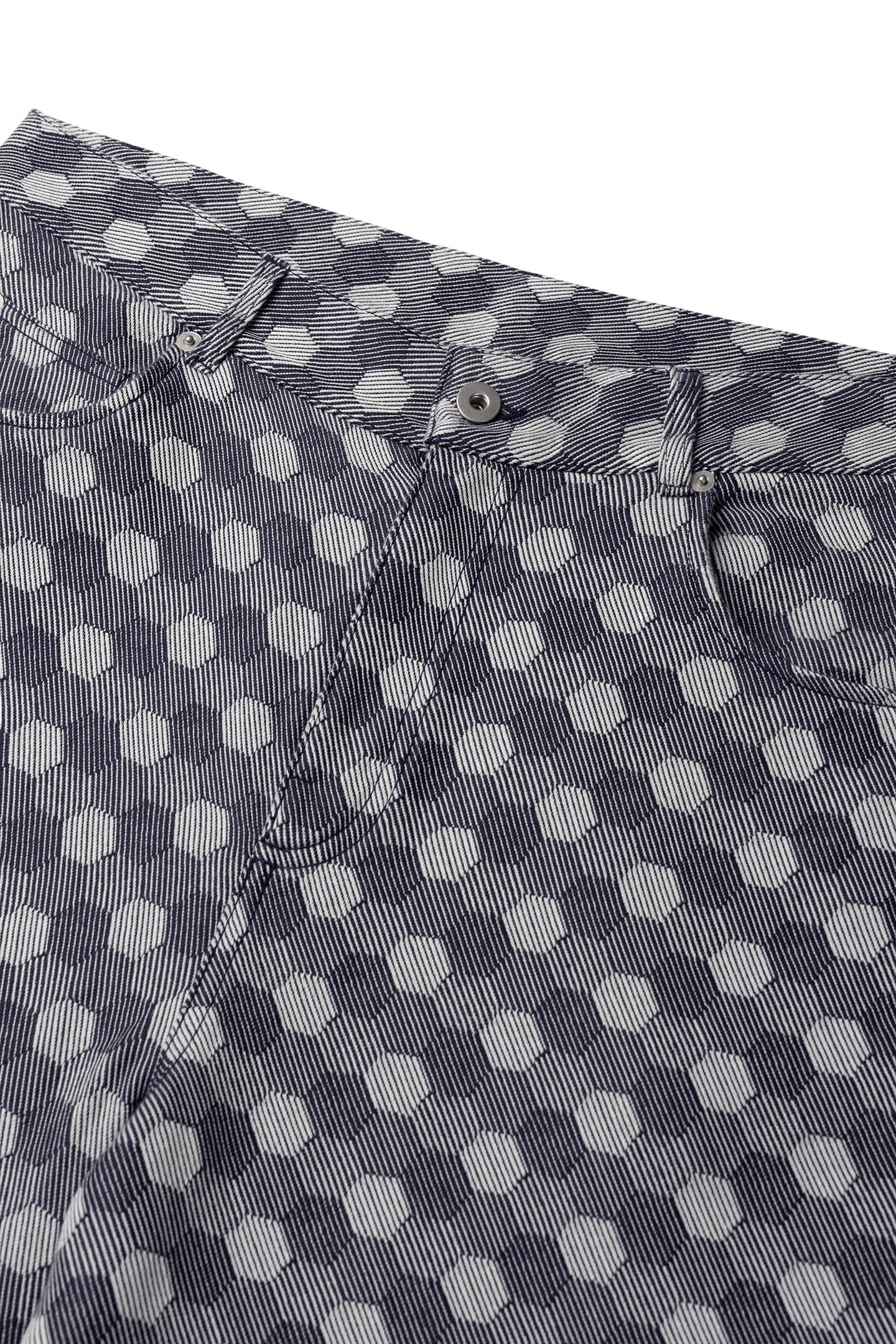 HEX JACQUARD RELAXED SHORTS INDIGO 6